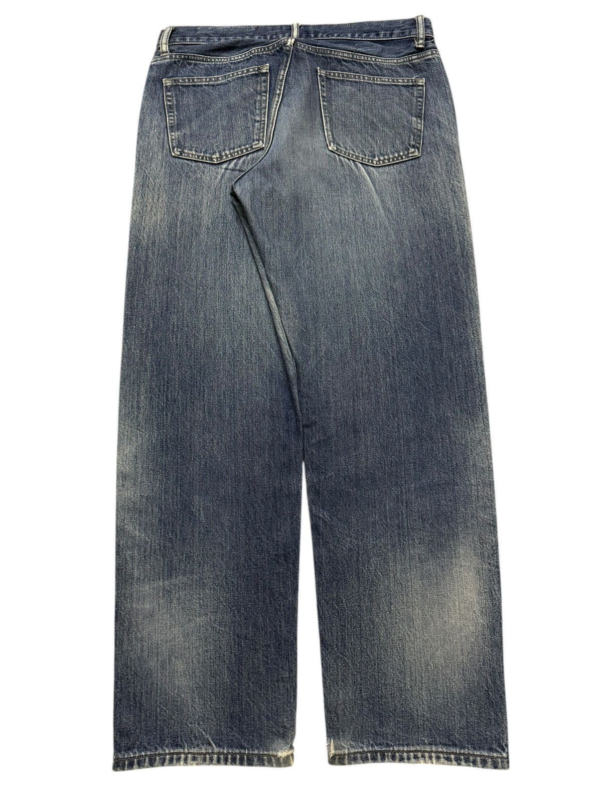 Uniqlo Vintage Y2K Japanese Uniqlo Blue Faded Wash Baggy Jeans Size US 33 - 2 Thumbnail