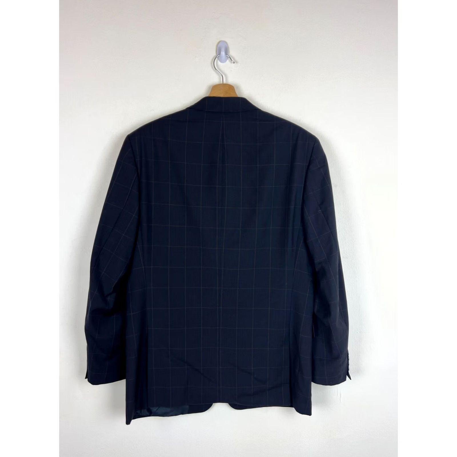 Paul & Shark Paul & Shark Blazer Jacket Vintage Check Blue 100% Wool Size 50 Mens Regular 50 Blue Check Wool Blazer 90s Classic Size 50R - 2 Thumbnail