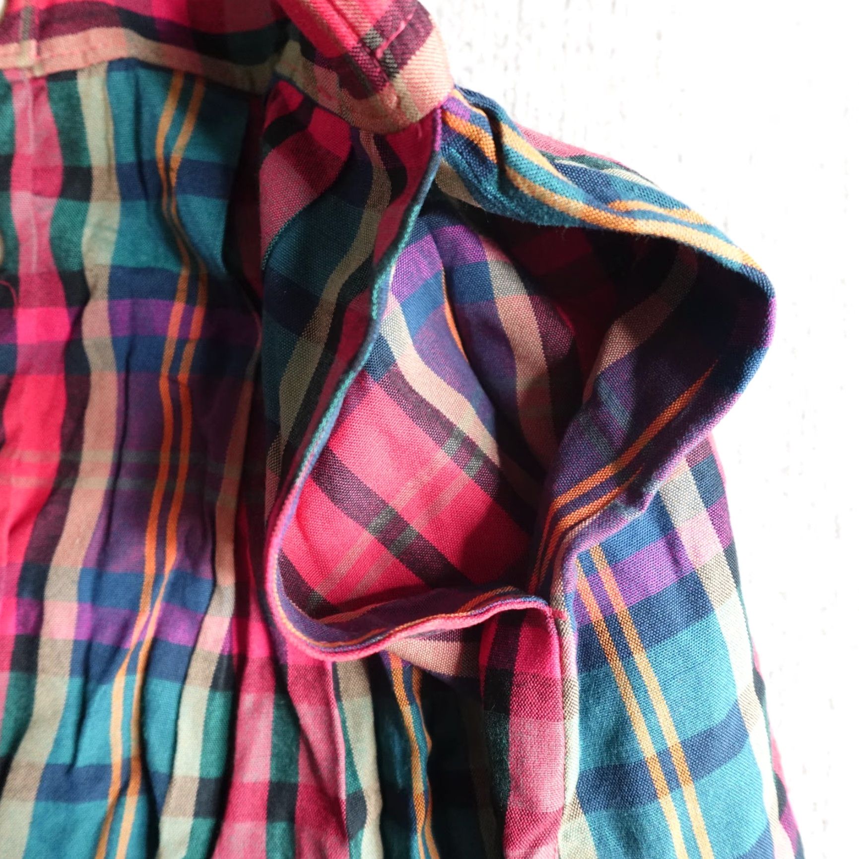 Pendleton VINTAGE Pendleton Skirt Womens Long Plaid Red Rayon 10 Pleated Pockets Made in USA Size 32" / US 10 / IT 46 - 2 Thumbnail