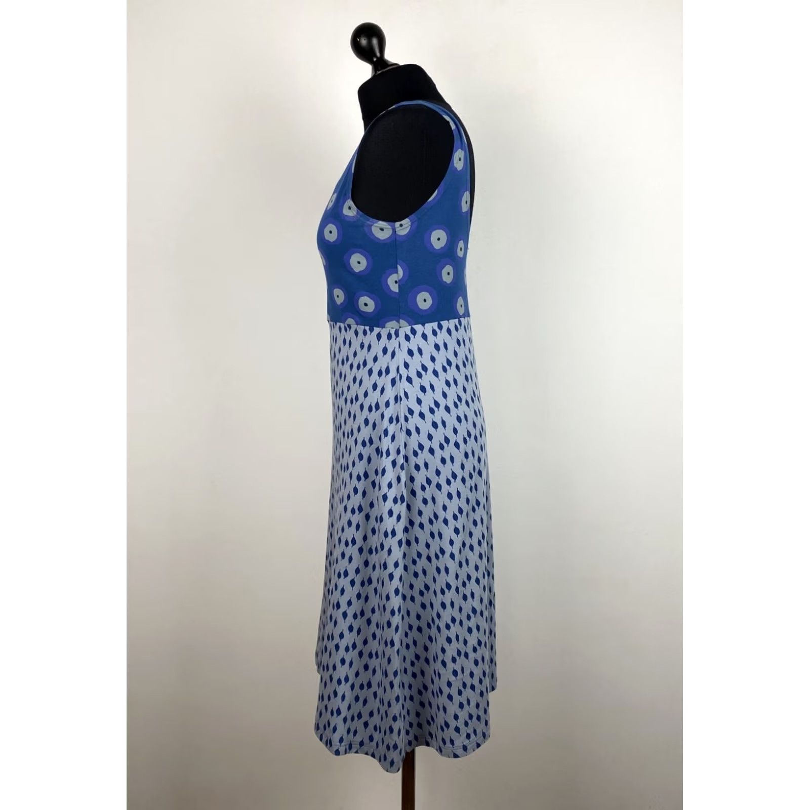 Vintage Gudrun Sjoden Womens Cotton Blue Dress M Dress Knee Length Womens M Blue Gudrun Sjoden Dress Size M / US 6-8 / IT 42-44 - 3 Thumbnail