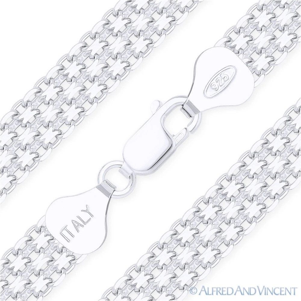 Other 7.9mm 2-Row Bismark / Bizmark Link Italian Chain Necklace Size ONE SIZE - 1 Thumbnail