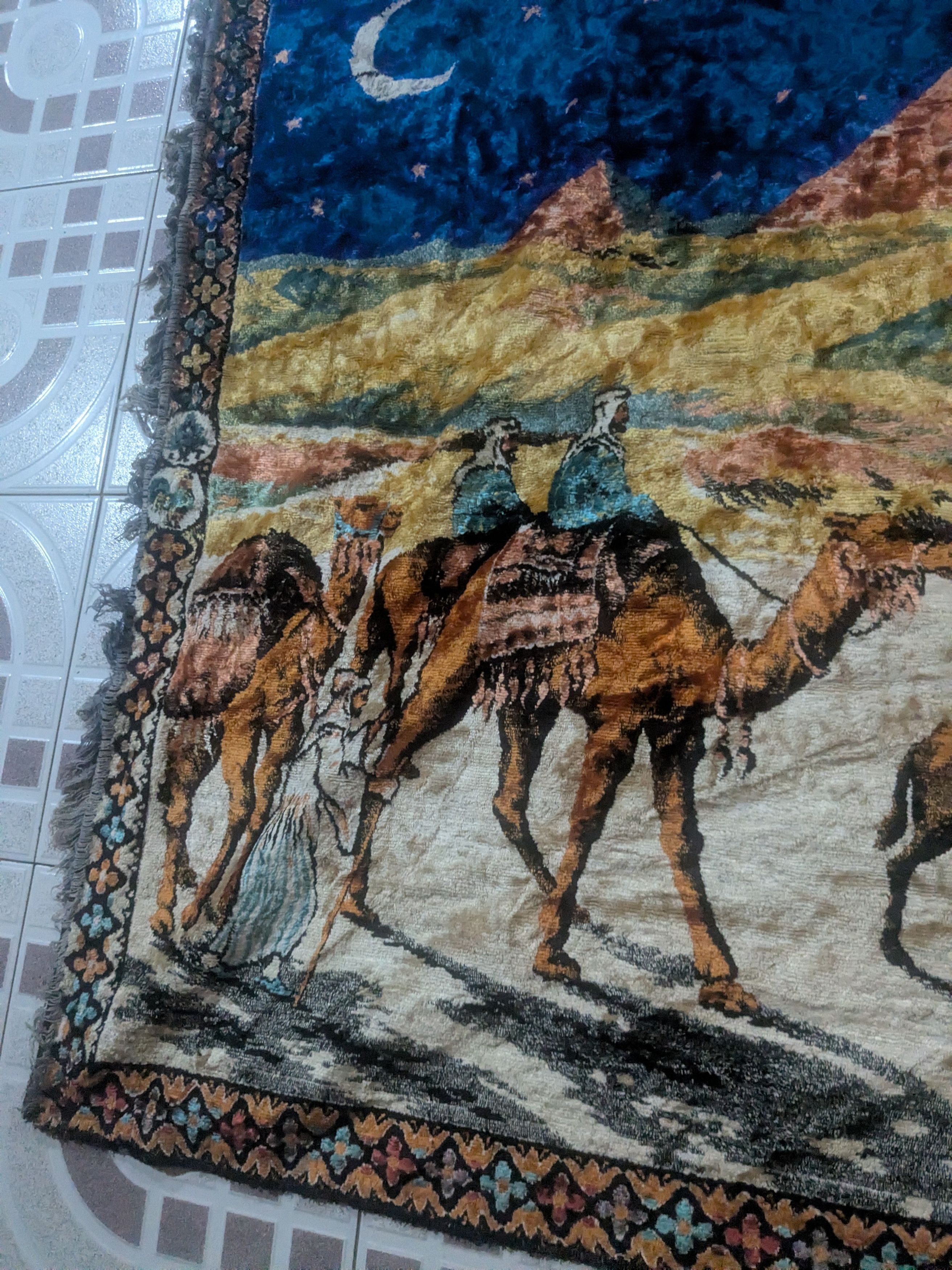 Vintage vintage wall carpet decor pyramid Egypt sphinx 70'$ Size ONE SIZE - 6 Thumbnail