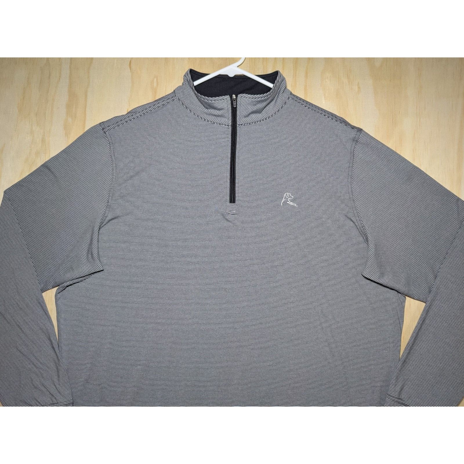 Other Rhoback Men's XL Quarter Zip Pullover Micro Stripe Gray Size US XL / EU 56 / 4 - 3 Thumbnail