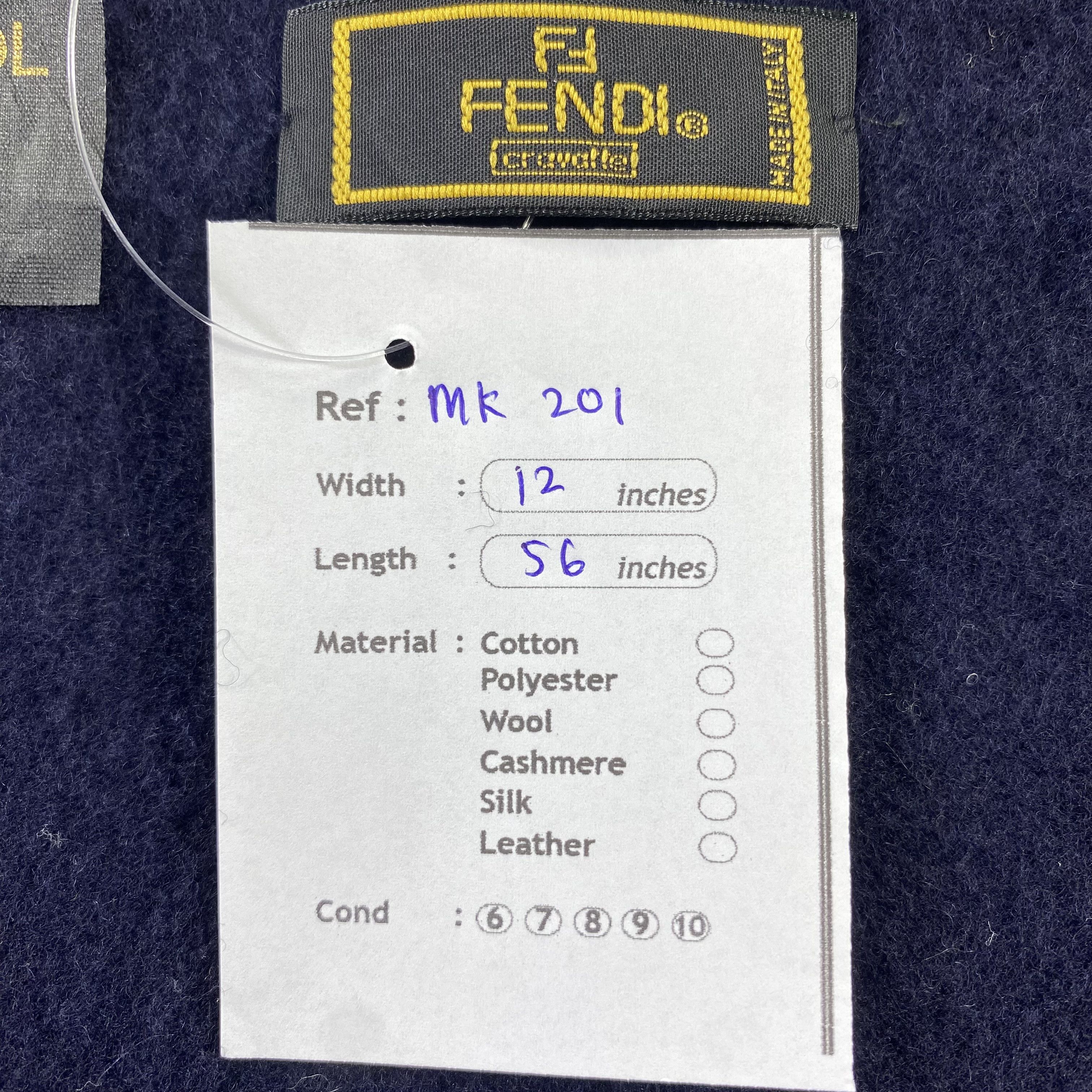 Fendi × Vintage Fendi Scarf Plain Neck Wrap Wool Muffler Size ONE SIZE - 7 Thumbnail
