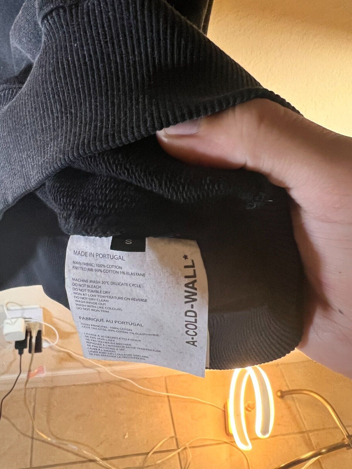 A-COLD-WALL* A-COLD-WALL* ACW Cotton Sweatshirt Gradient Hoodie Black S Size US S / EU 44-46 / 1 - 3 Thumbnail