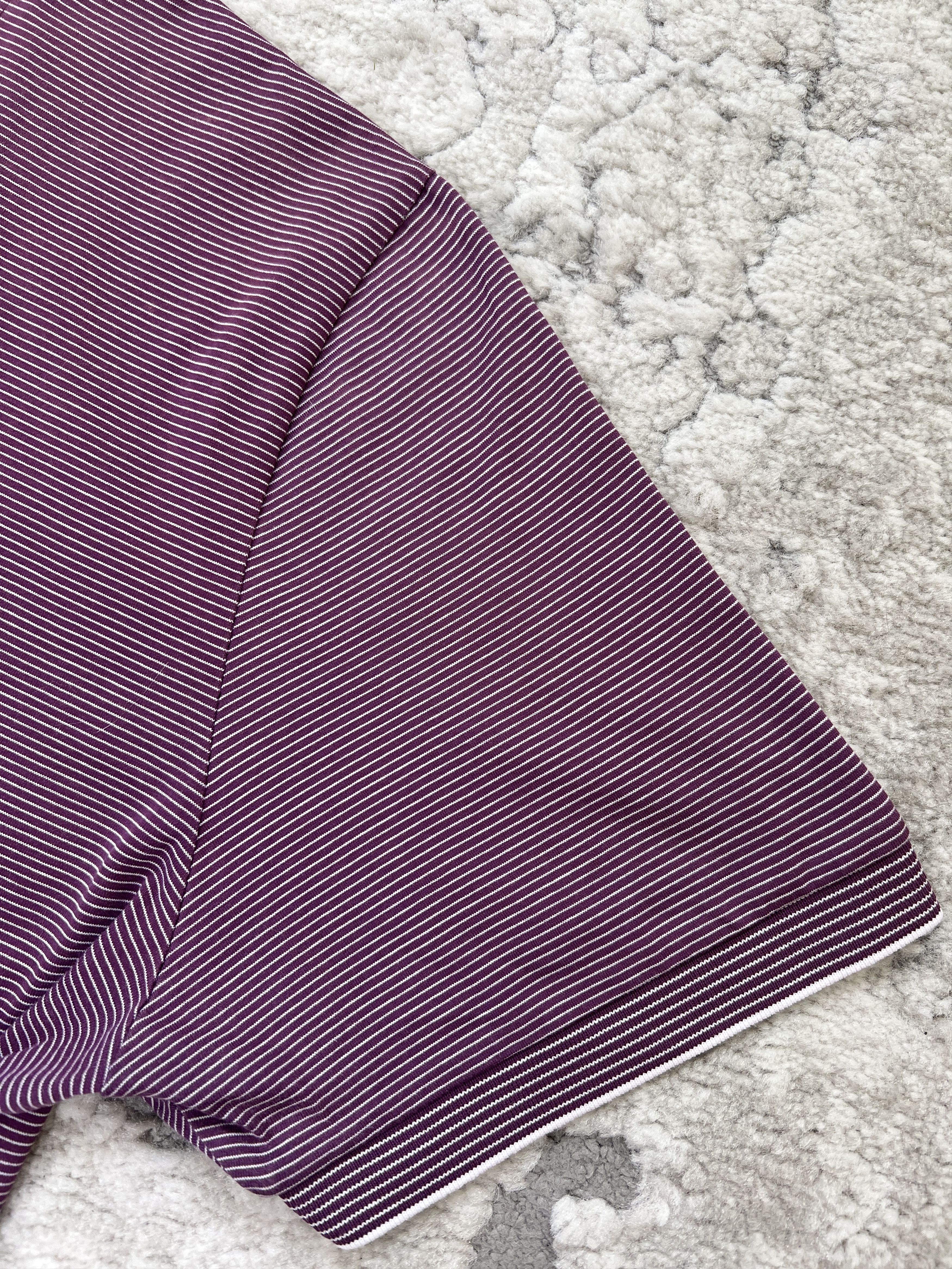 Hugo Boss Hugo Boss Purple Micro-Striped Polo Shirt – Size L Size US L / EU 52-54 / 3 - 15 Thumbnail