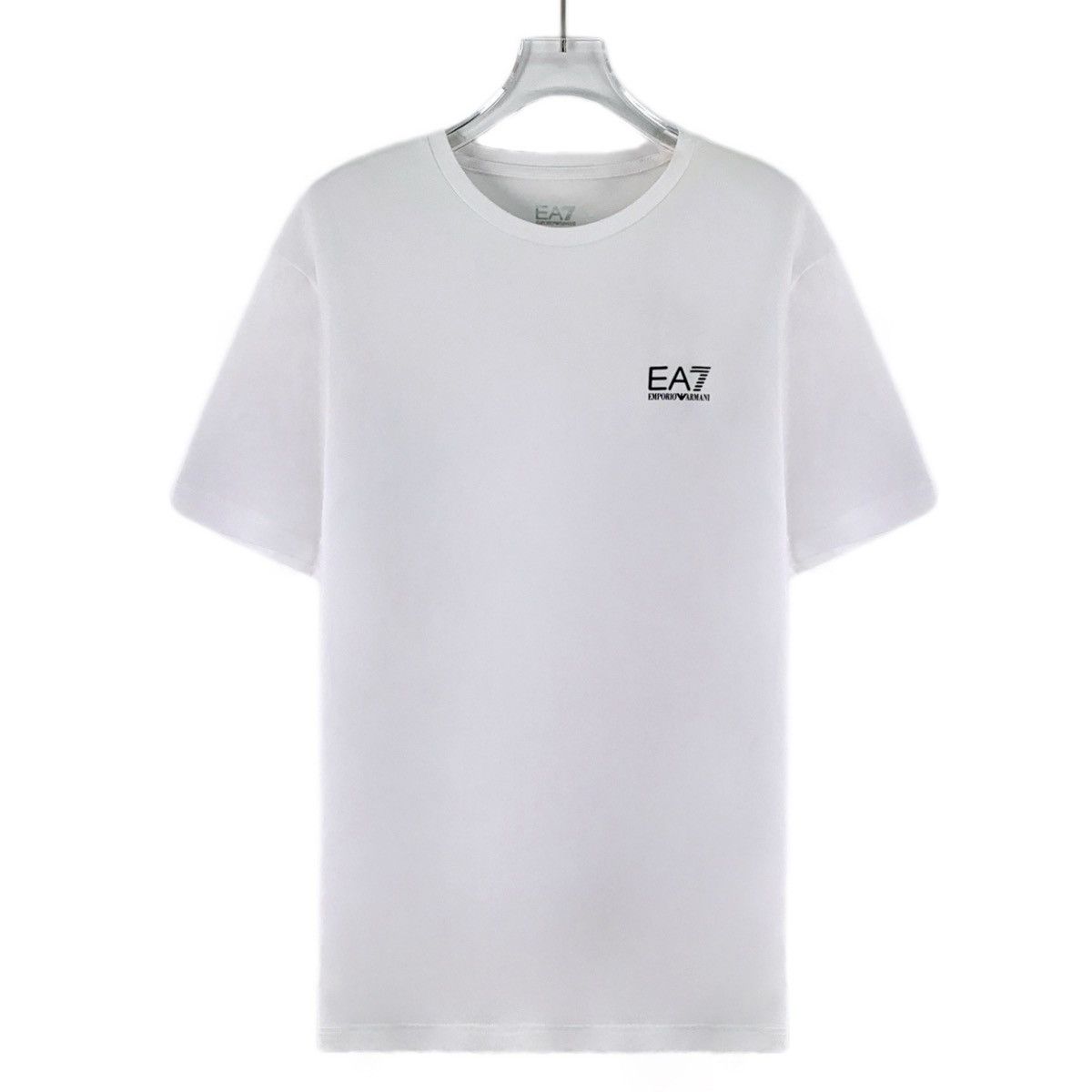 Armani Armani White Logo Print Cotton Short Sleeve T-Shirt K26WX Size US L / EU 52-54 / 3 - 1 Thumbnail