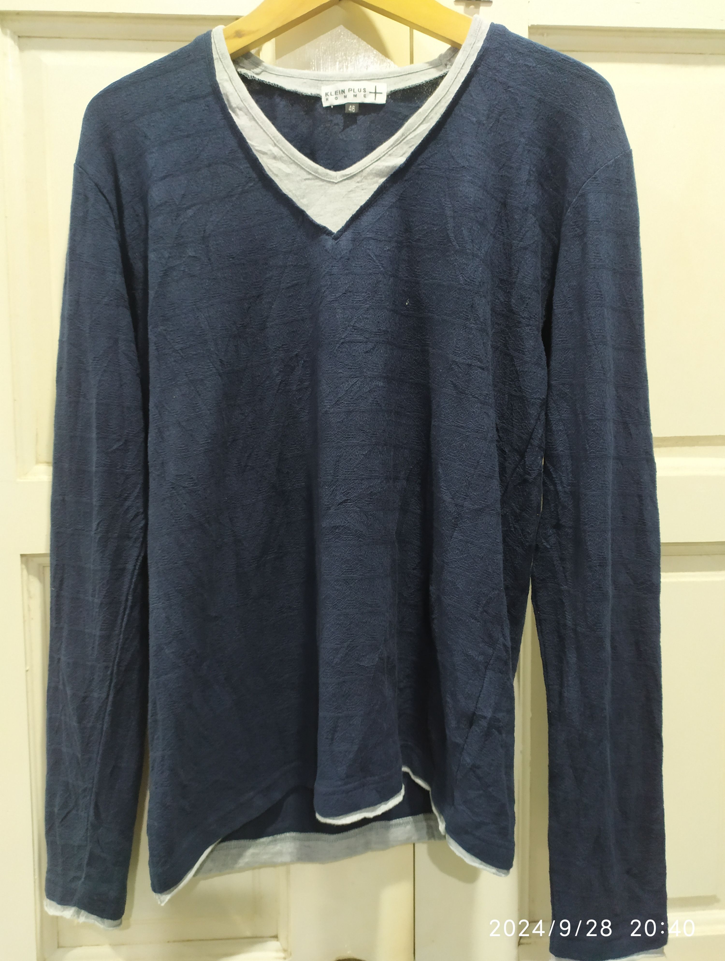 If Six Was Nine × Japanese Brand × Le Grande Bleu (L.G.B.) Klein Plus Home V Double Layered Long Sleve Ifsix Lgb Style Size US S / EU 44-46 / 1 - 1 Thumbnail