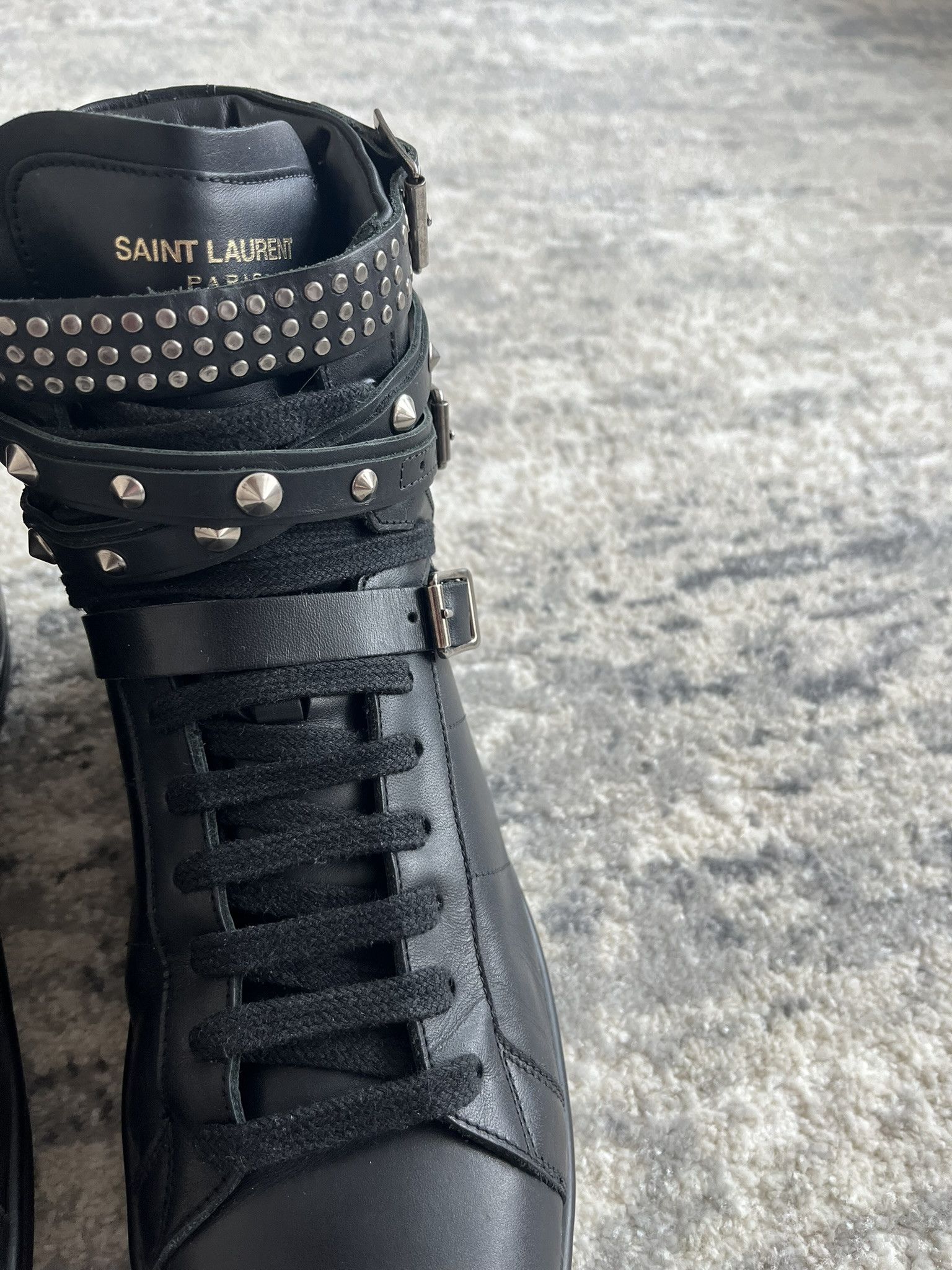 Hedi Slimane × Saint Laurent Paris saint laurent sl/16h studded high tops by hedi slimane Size US 9 / EU 42 - 4 Thumbnail
