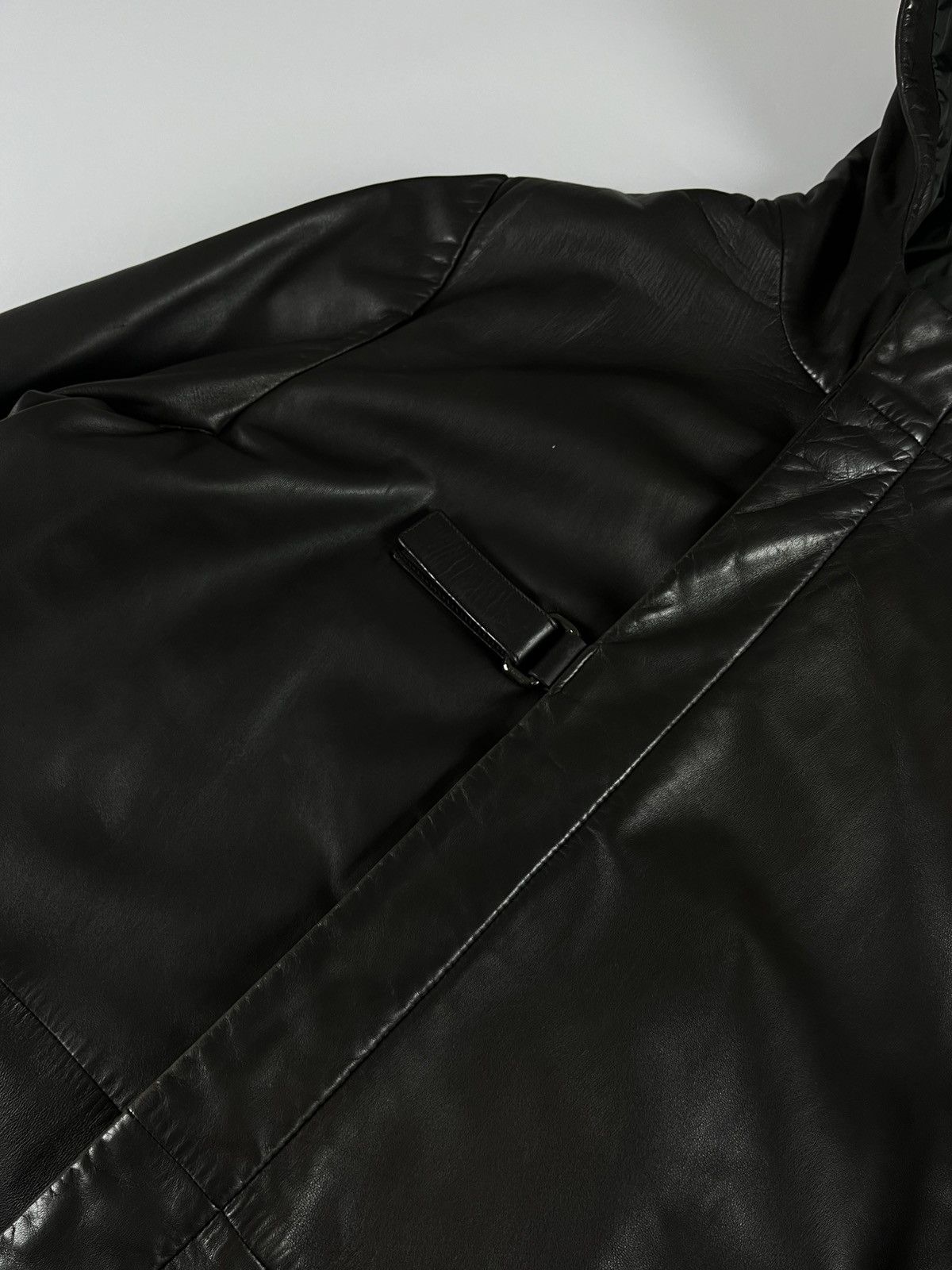 Prada Prada Belted Premium Leather Long Jacket FW 1999 Size US L / EU 52-54 / 3 - 5 Thumbnail