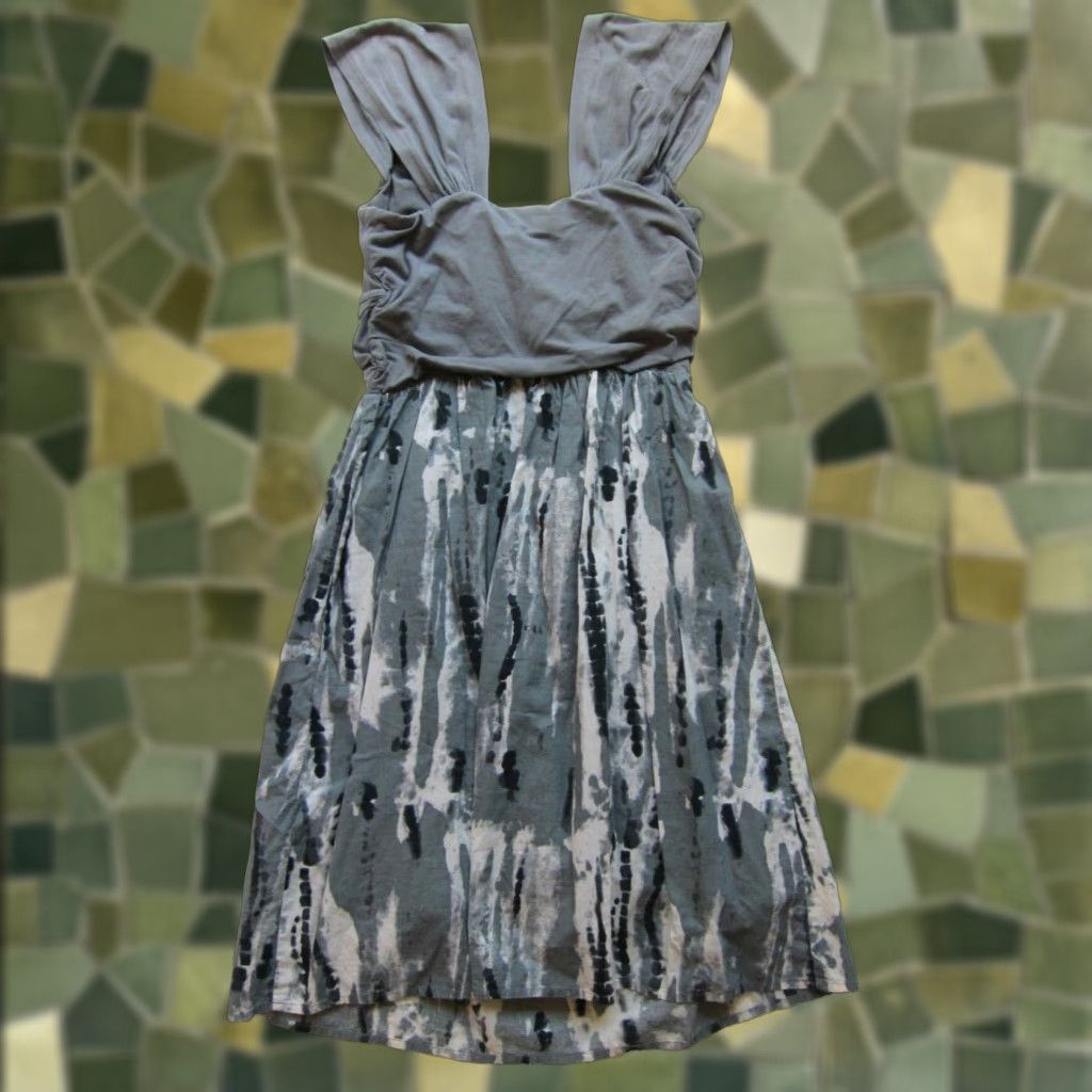 Converse VINTAGE Converse One Star Grey Cotton Tie Dye Jersey Ruched Tank Dress Dress Medium Size M / US 6-8 / IT 42-44 - 1 Thumbnail