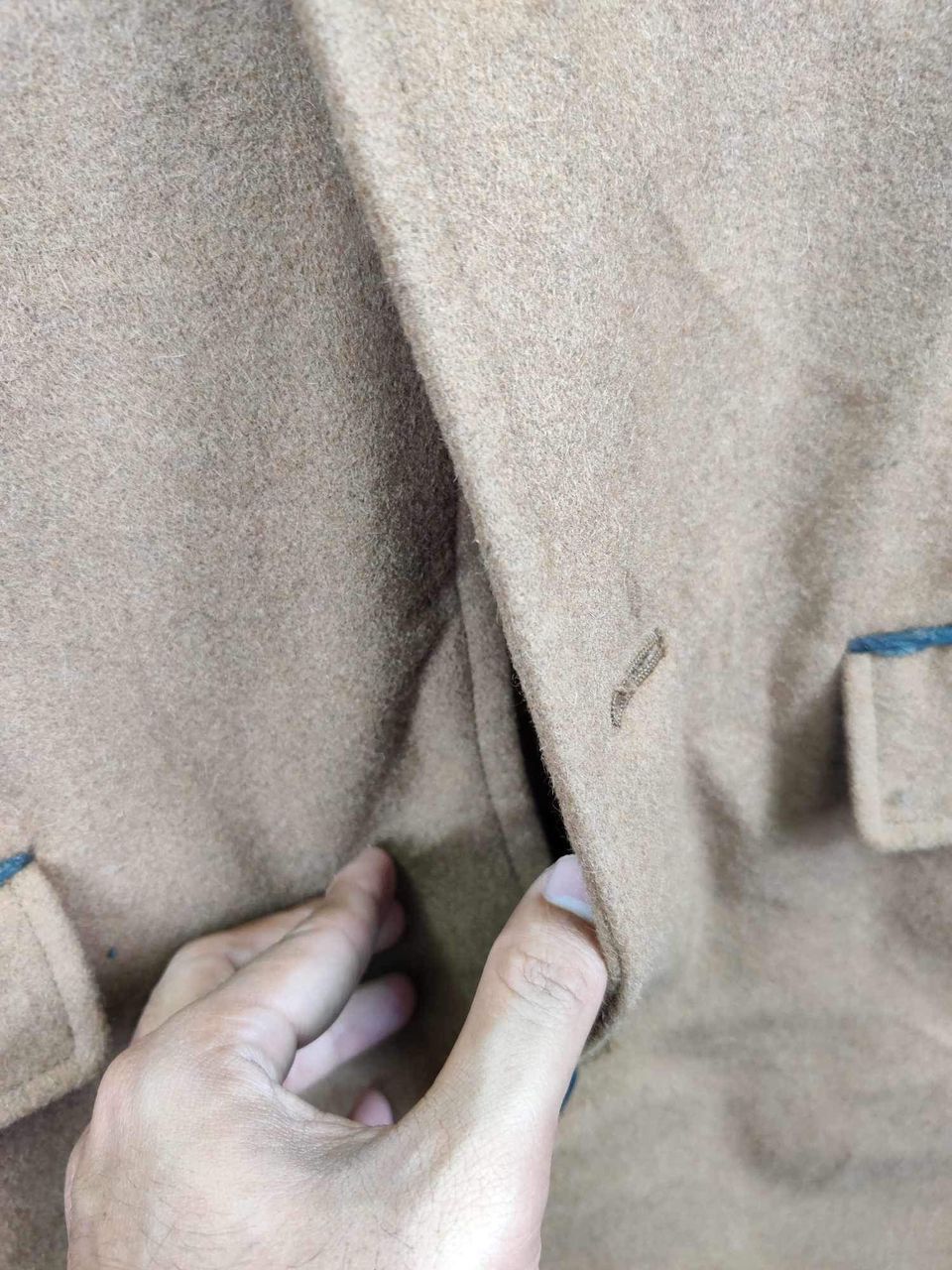 Japanese Brand Vintage D Pulse Colour Block Wool Long Coat Jacket Size US M / EU 48-50 / 2 - 9 Thumbnail