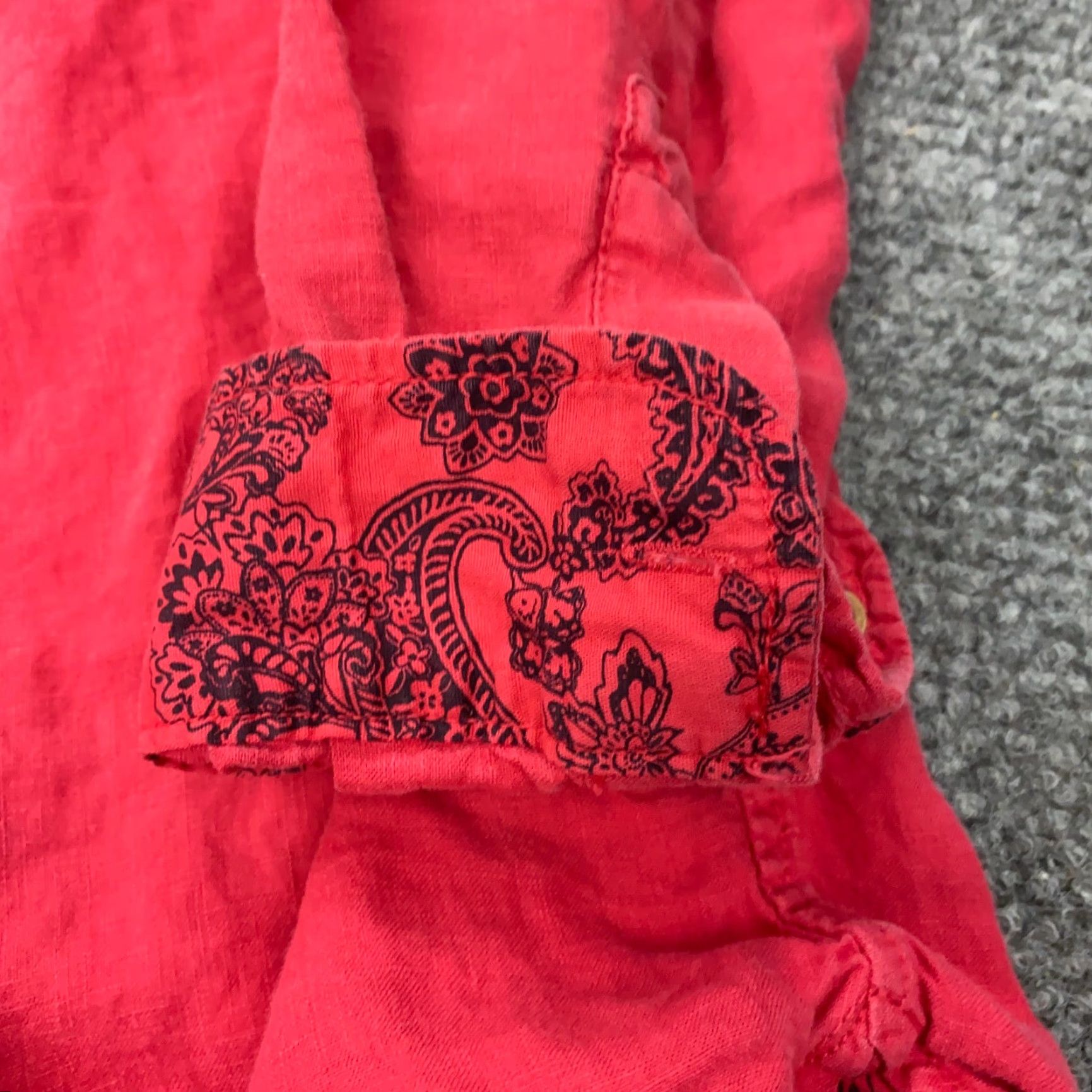 Vintage VINTAGE Tailor Vintage Linen Shirt Mens M Red Paisley Flip Cuff Button Down Shirt Size US M / EU 48-50 / 2 - 5 Thumbnail