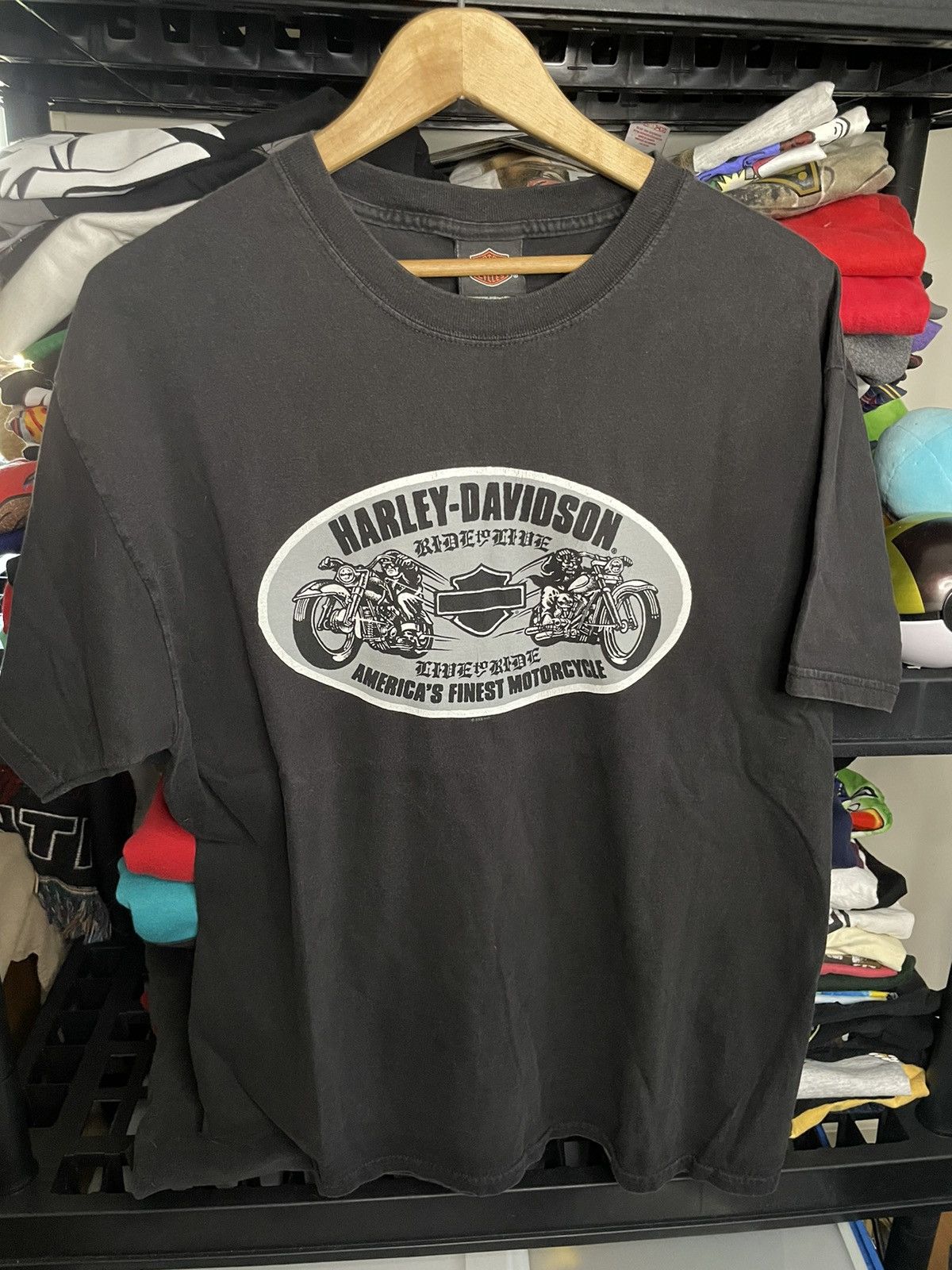 Harley Davidson × Vintage Vintage Y2K Harley Davidson Tshirt Size US L / EU 52-54 / 3 - 1 Thumbnail