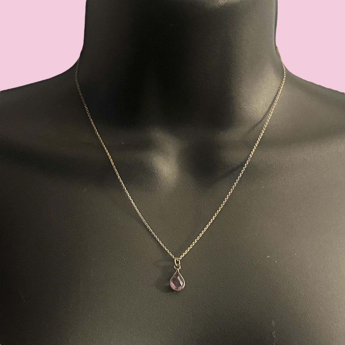 Vintage Vintage gold plated 925 Itay Amethyst pendant necklace Size ONE SIZE - 1 Thumbnail