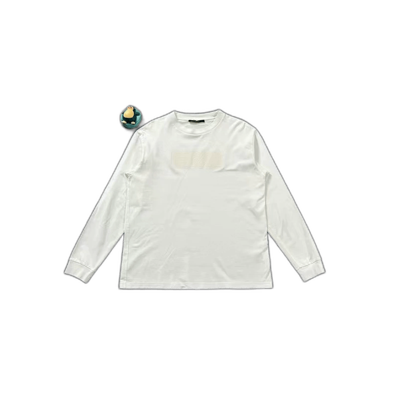 LV Long Sleeve White Logo T-shirt Size M