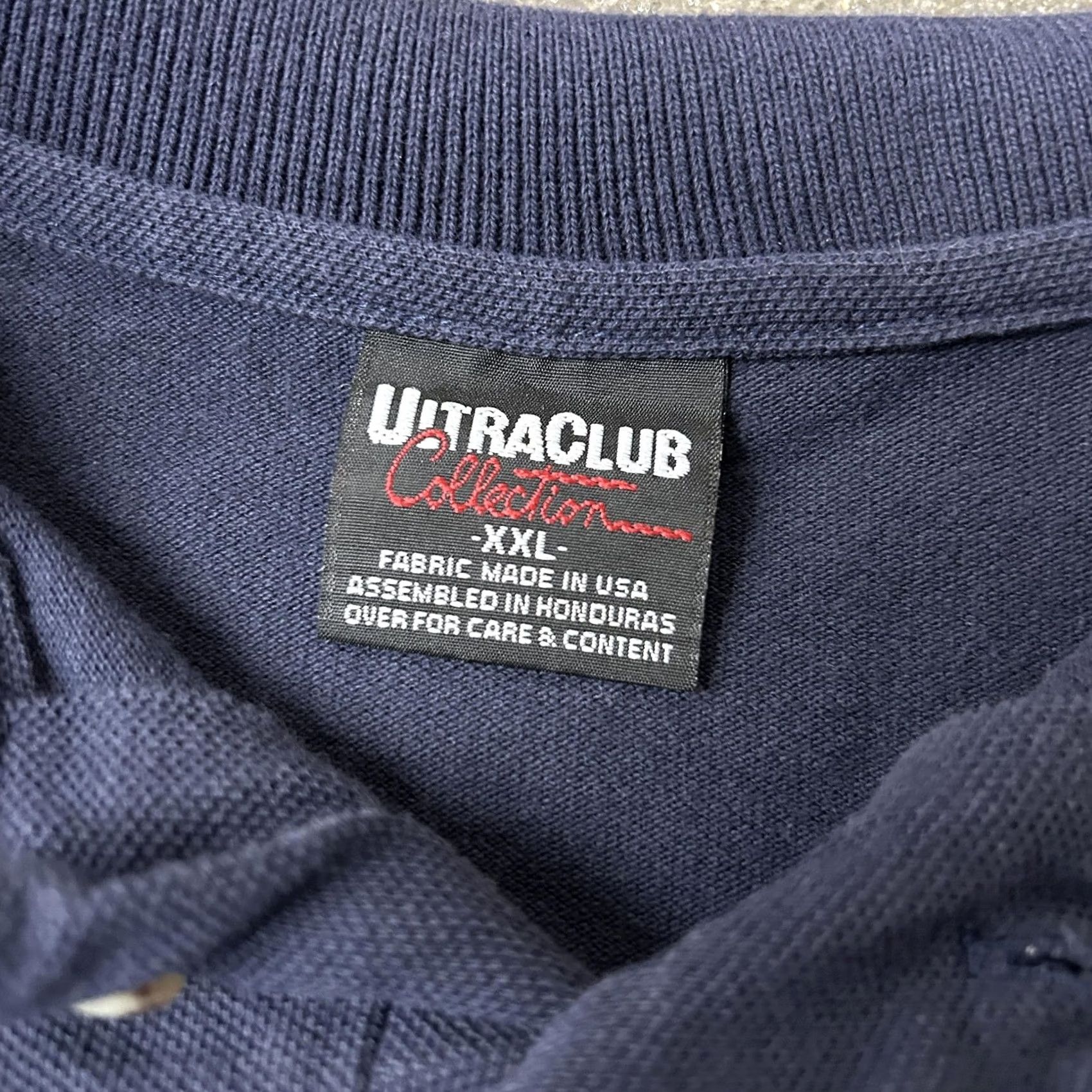 Vintage UltraClub Collection Polo Shirt Mens 2XL Navy Blue Pique Short Sleeve Casual Shirt Size US XXL / EU 58 / 5 - 3 Thumbnail