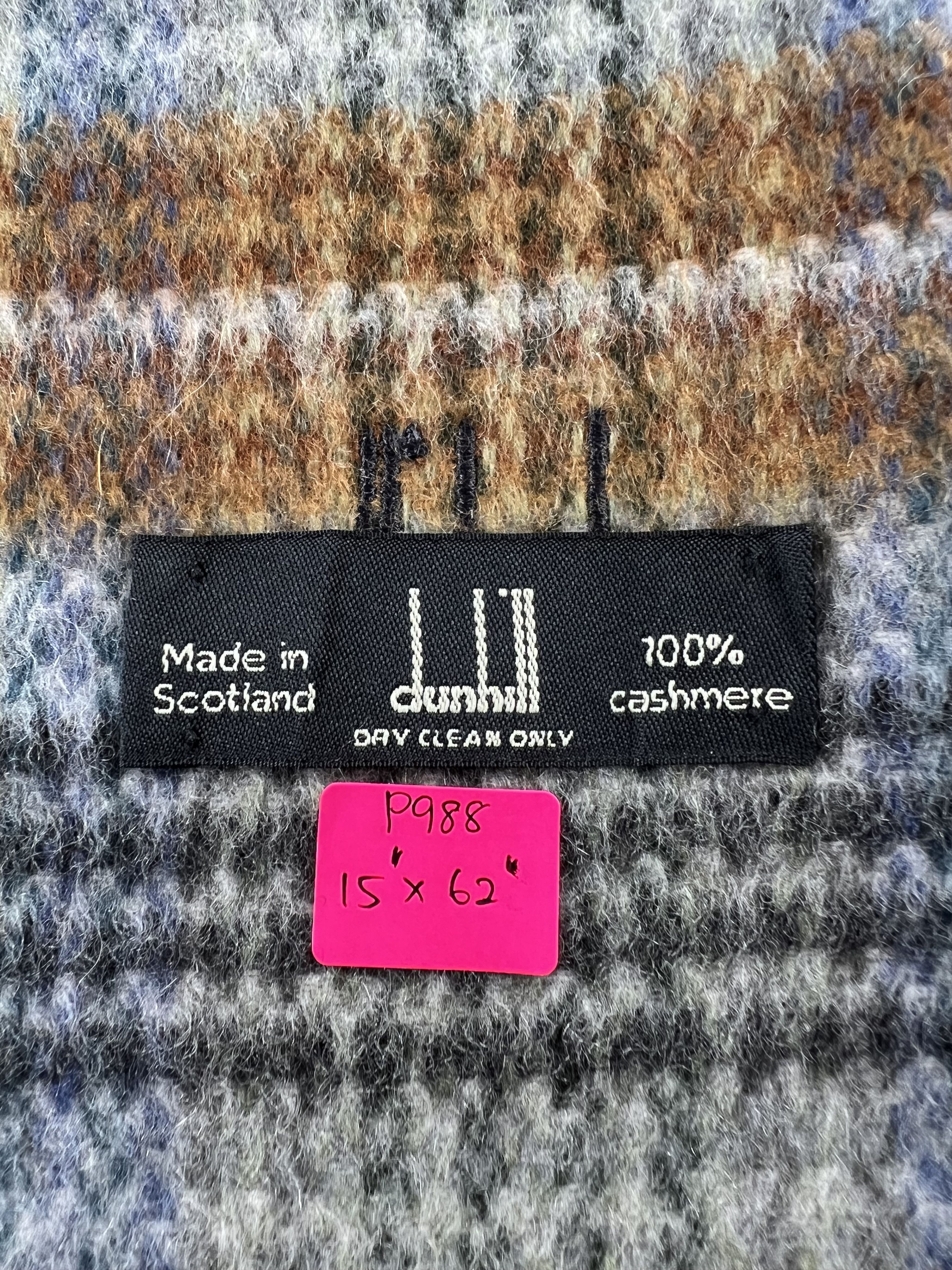 Alfred Dunhill Alfred Dunhill Cashmere Scarf / Muffler / Neckwear P988 Size ONE SIZE - 5 Thumbnail