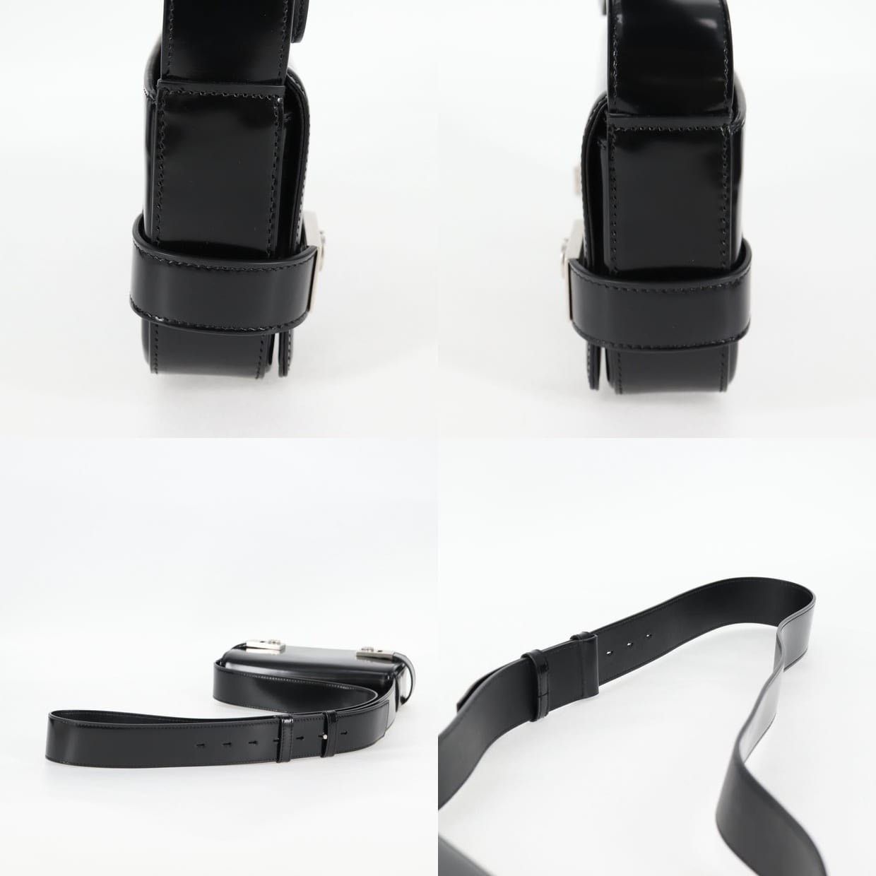 Salvatore Ferragamo Salvatore Ferragamo Patent Leather Gancini Black Size ONE SIZE - 15 Thumbnail