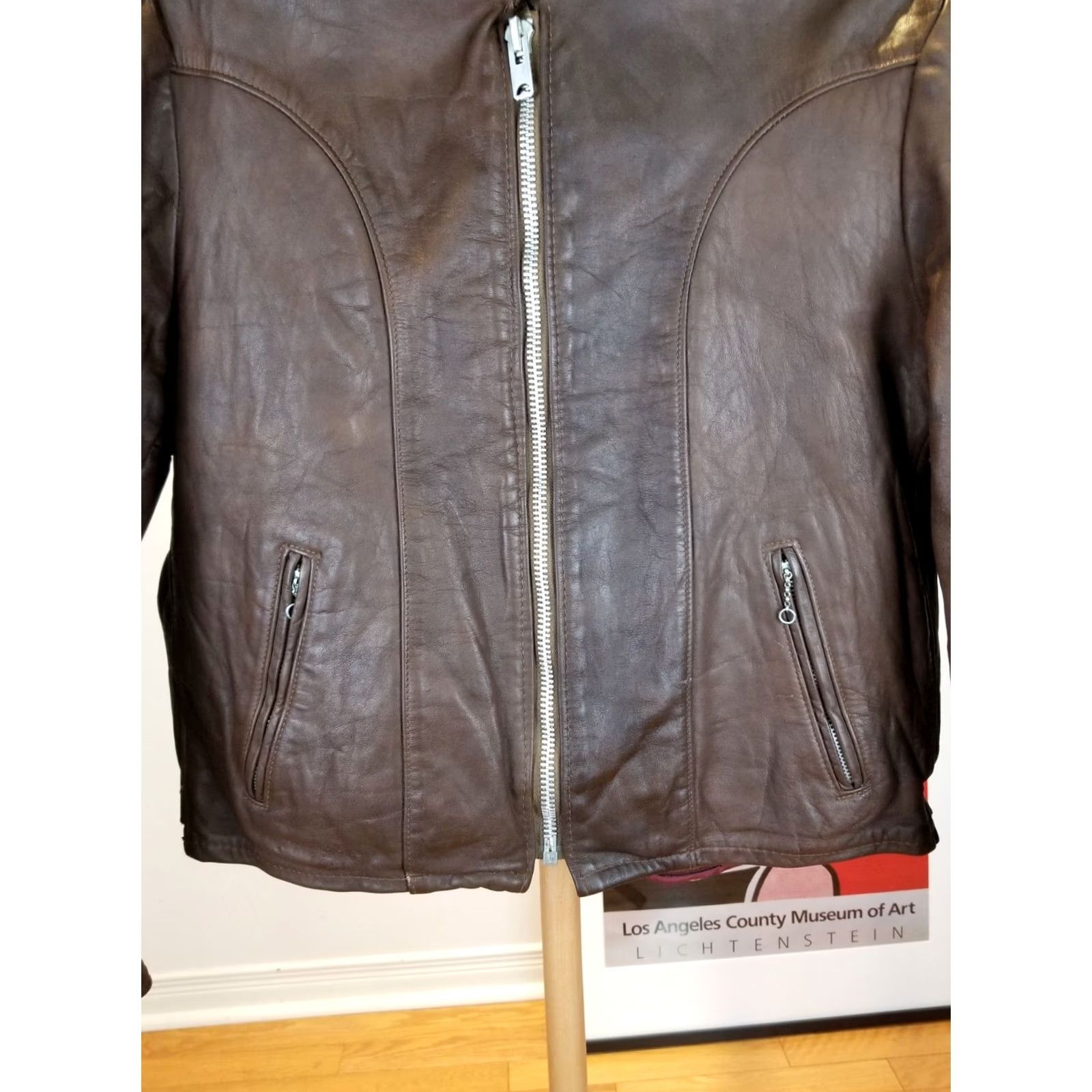 Schott VINTAGE Schott Brown Cafe Racer Motorcycle Leather Jacket SZ 48 Lined Men Jacket 70's Size US M / EU 48-50 / 2 - 3 Thumbnail