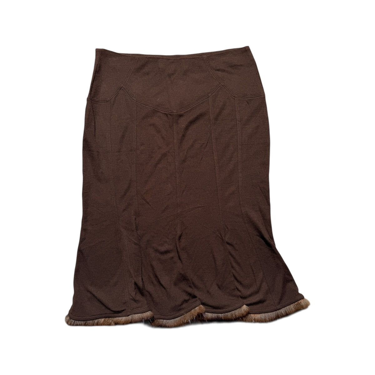 Blumarine Fur trim ruffled skirt Size 26" / US 2 / IT 38 - 2 Thumbnail