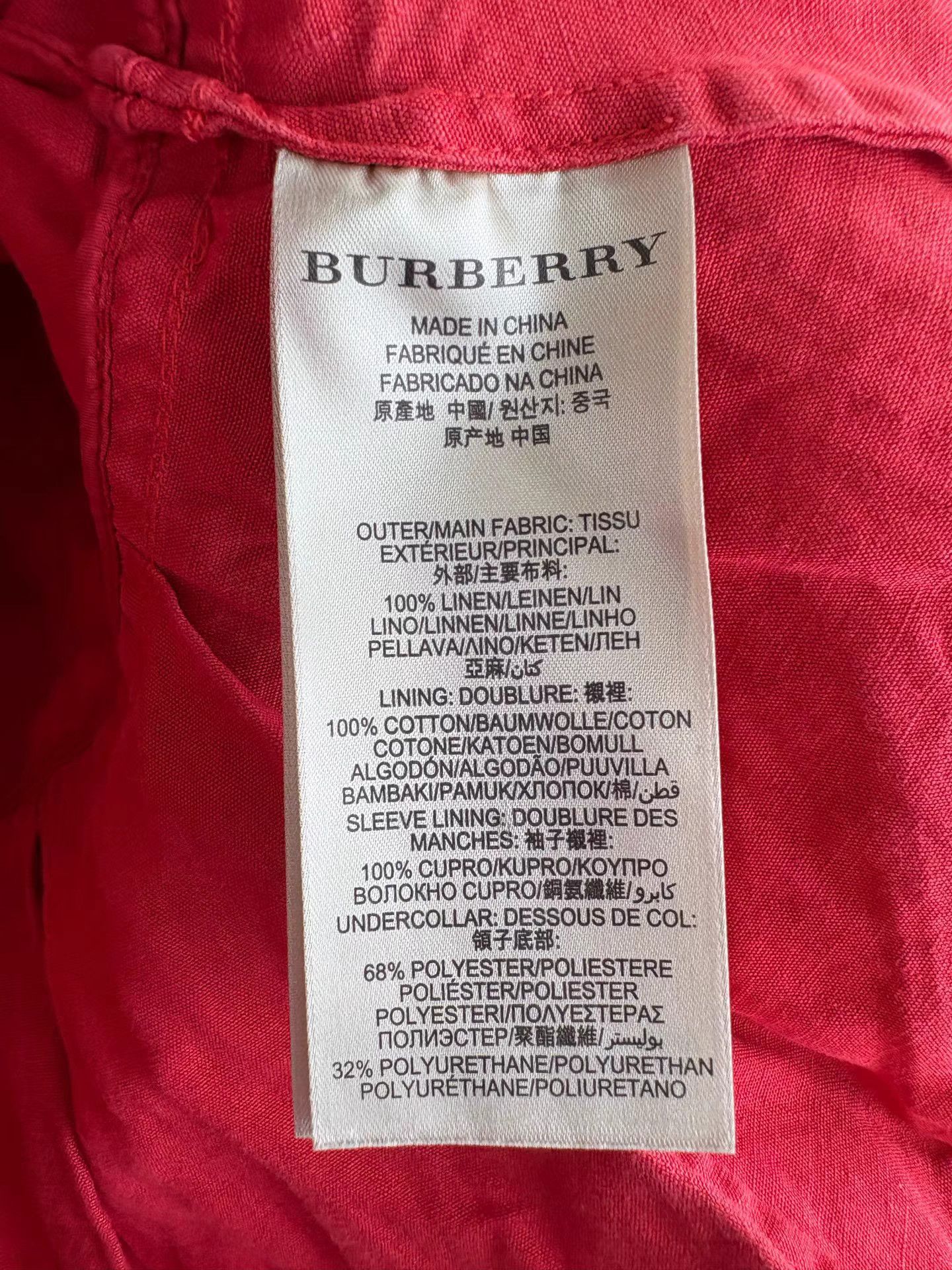 Burberry BURBERRY Red Jacket Size S / US 4 / IT 40 - 4 Thumbnail