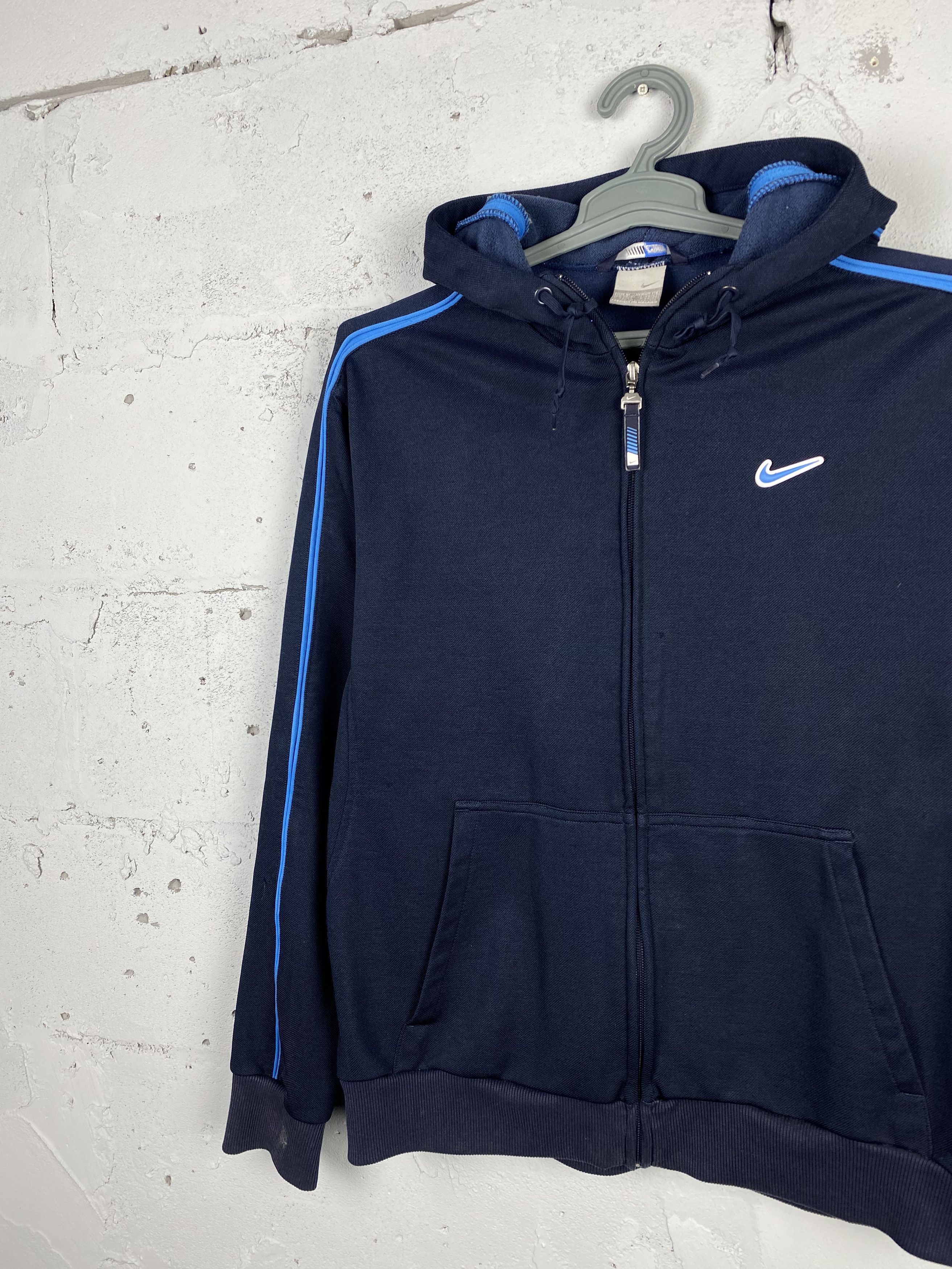 Nike × Vintage Vintage Y2K Big Logo Rare Baggy Zip Up Hoodie 90s Size US M / EU 48-50 / 2 - 3 Thumbnail