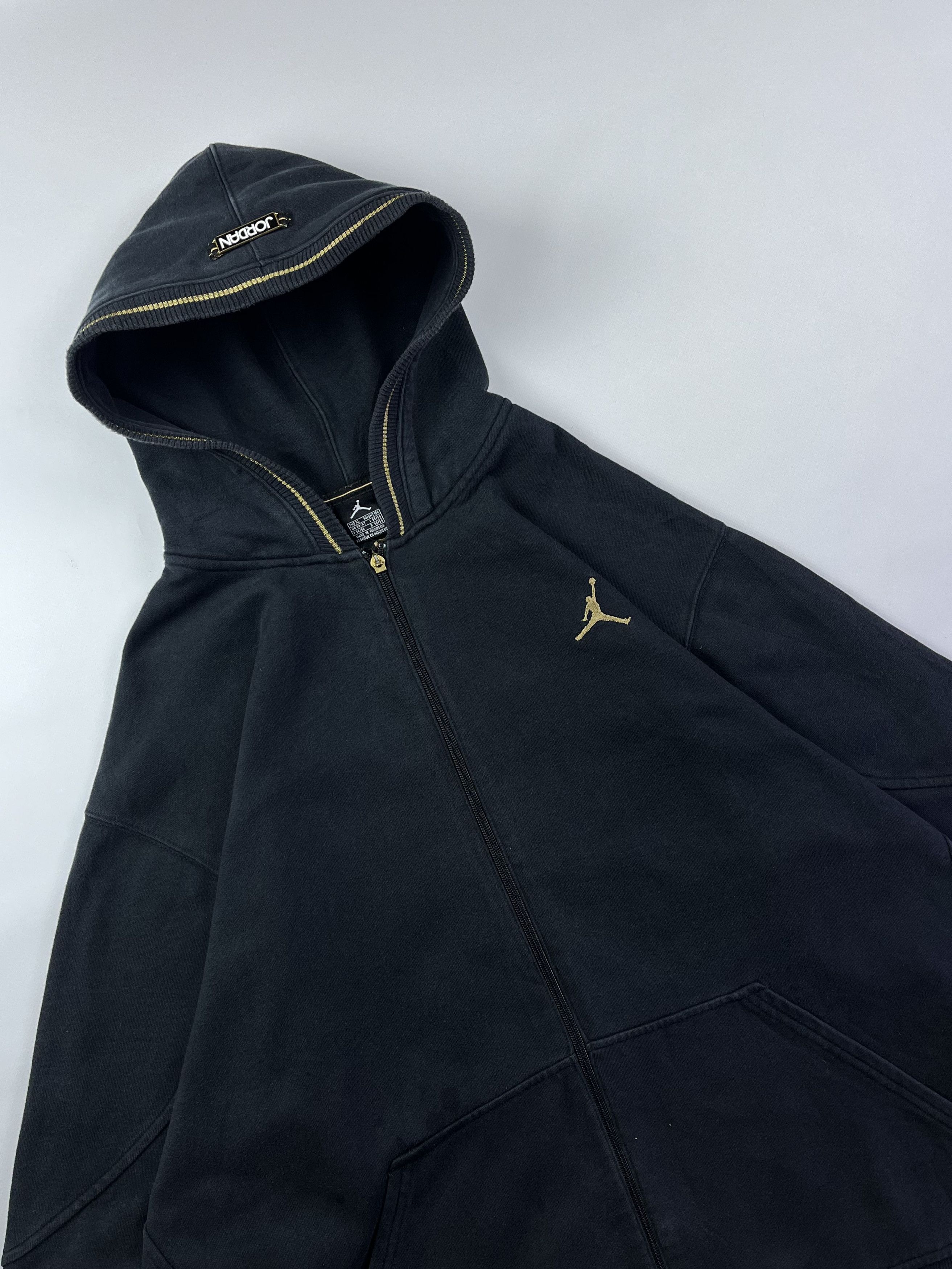 Jordan Brand × Nike 90s Jordan Big Logo Vintage Zip Hoodie Size US XL / EU 56 / 4 - 4 Thumbnail