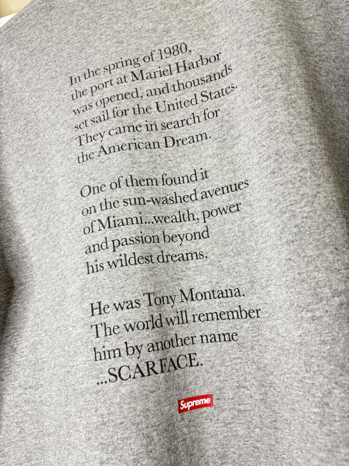 Supreme Supreme Scarface Split Tee Grey FW17 Size US M / EU 48-50 / 2 - 4 Thumbnail