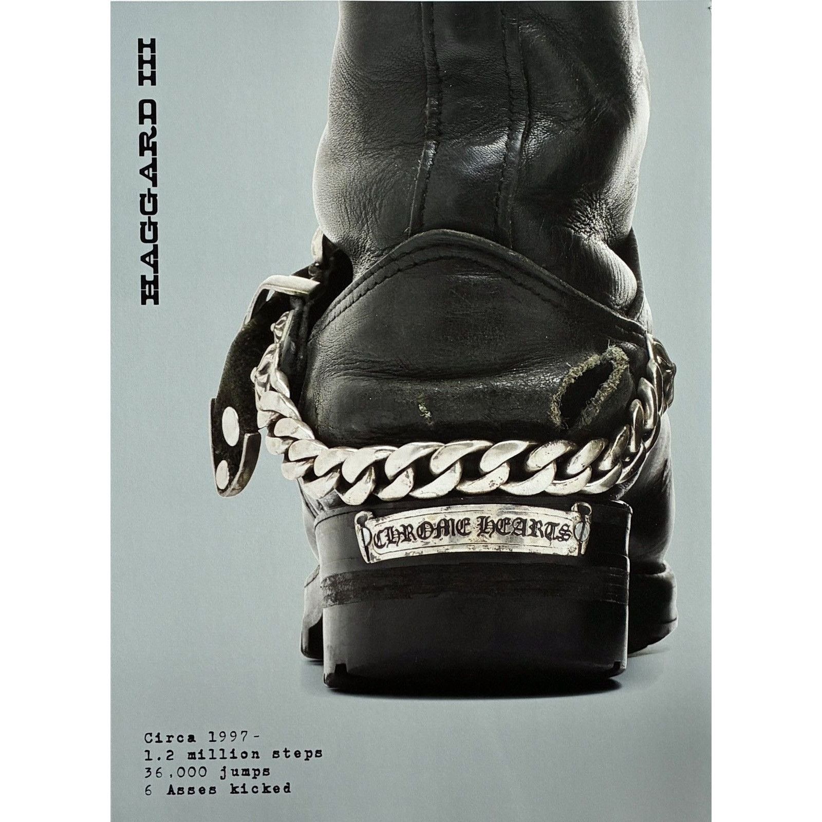 Chrome Hearts × Japanese Brand × Vintage Chrome Hearts Black Boot photo Framed poster 9x11 Size ONE SIZE - 2 Thumbnail