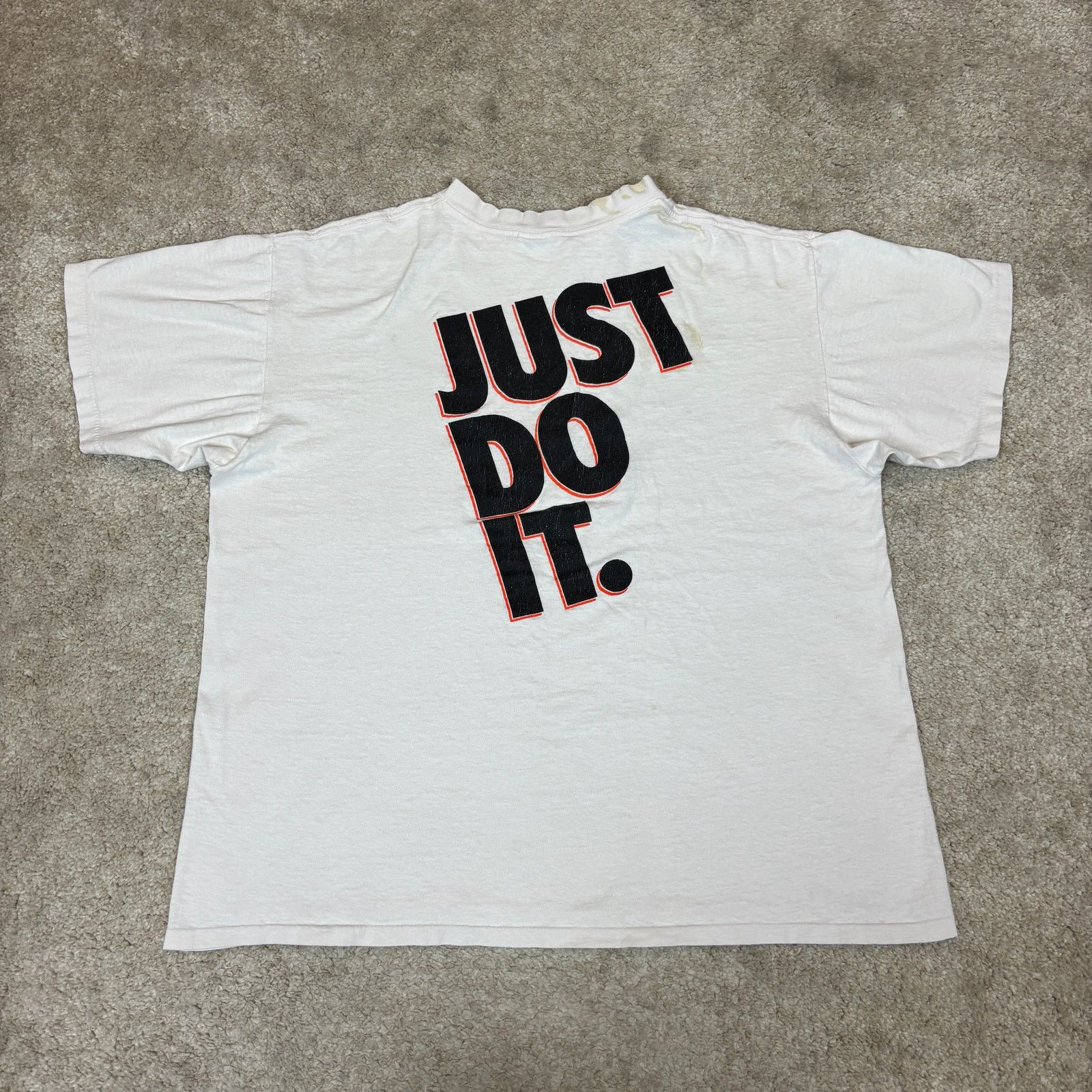 Nike Vintage 90s Nike Just Do It Swoosh Short Sleeve T Shirt Size US L / EU 52-54 / 3 - 4 Thumbnail