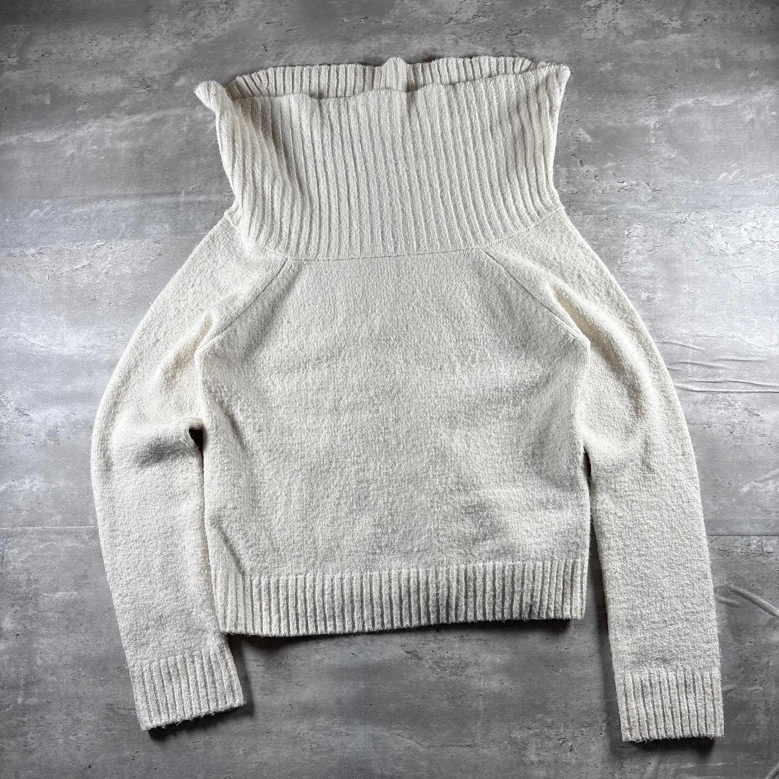 Zara Major Label Group Cream Chunky Knit Cowl Neck Sweater Size M / US 6-8 / IT 42-44 - 7 Thumbnail