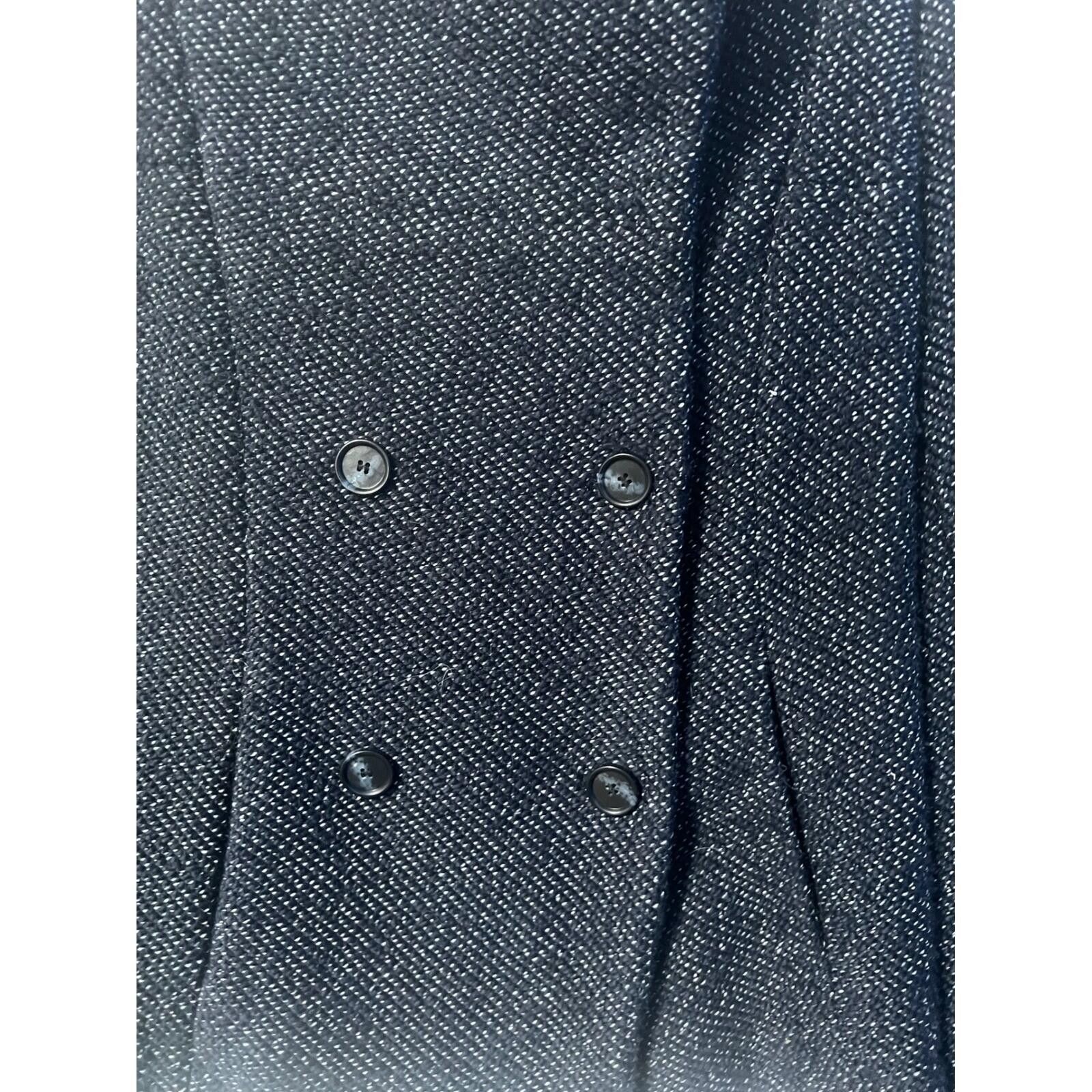 Other LOFT Cropped Pea Coat Womens M Navy Blue Textured Knit Size M / US 6-8 / IT 42-44 - 6 Thumbnail