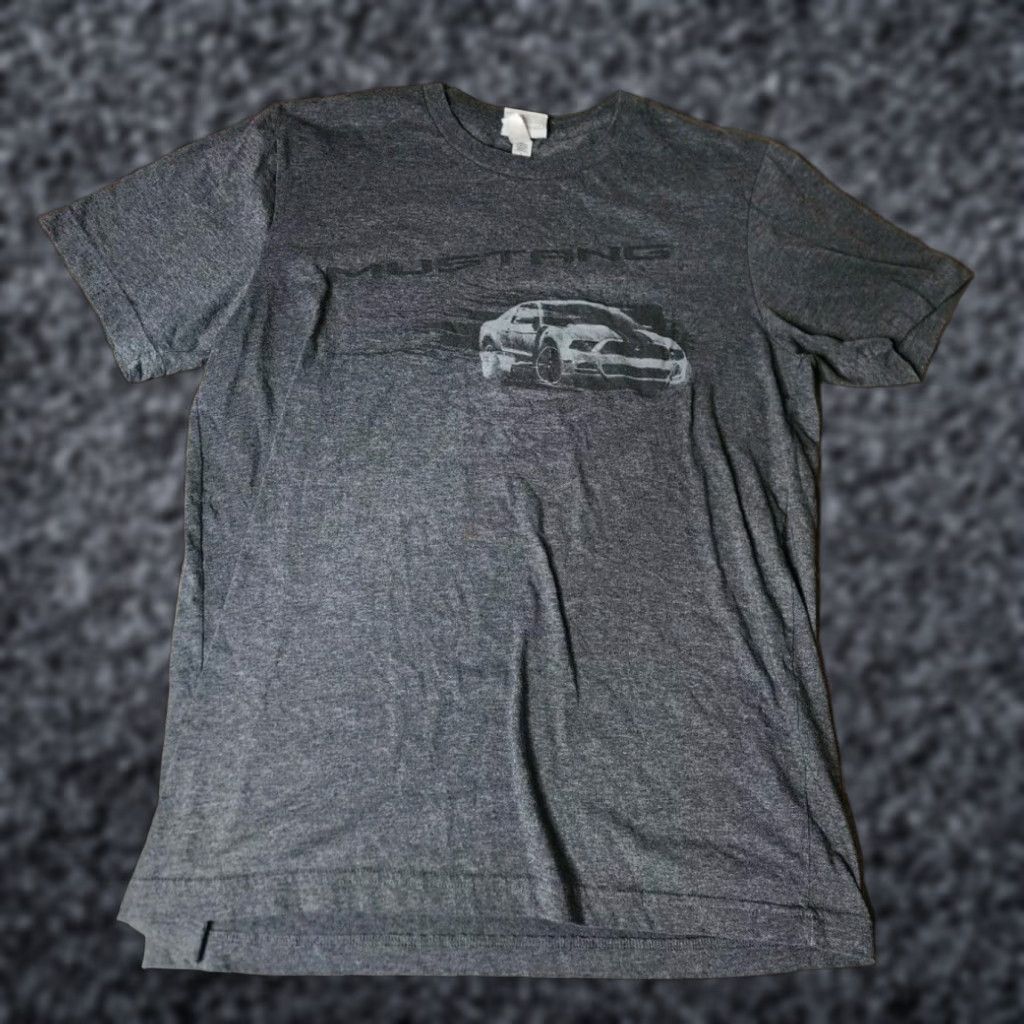 Ford VINTAGE Womens Ford Mustang Graphic T Shirt Gray Large Size L / US 10 / IT 46 - 1 Thumbnail