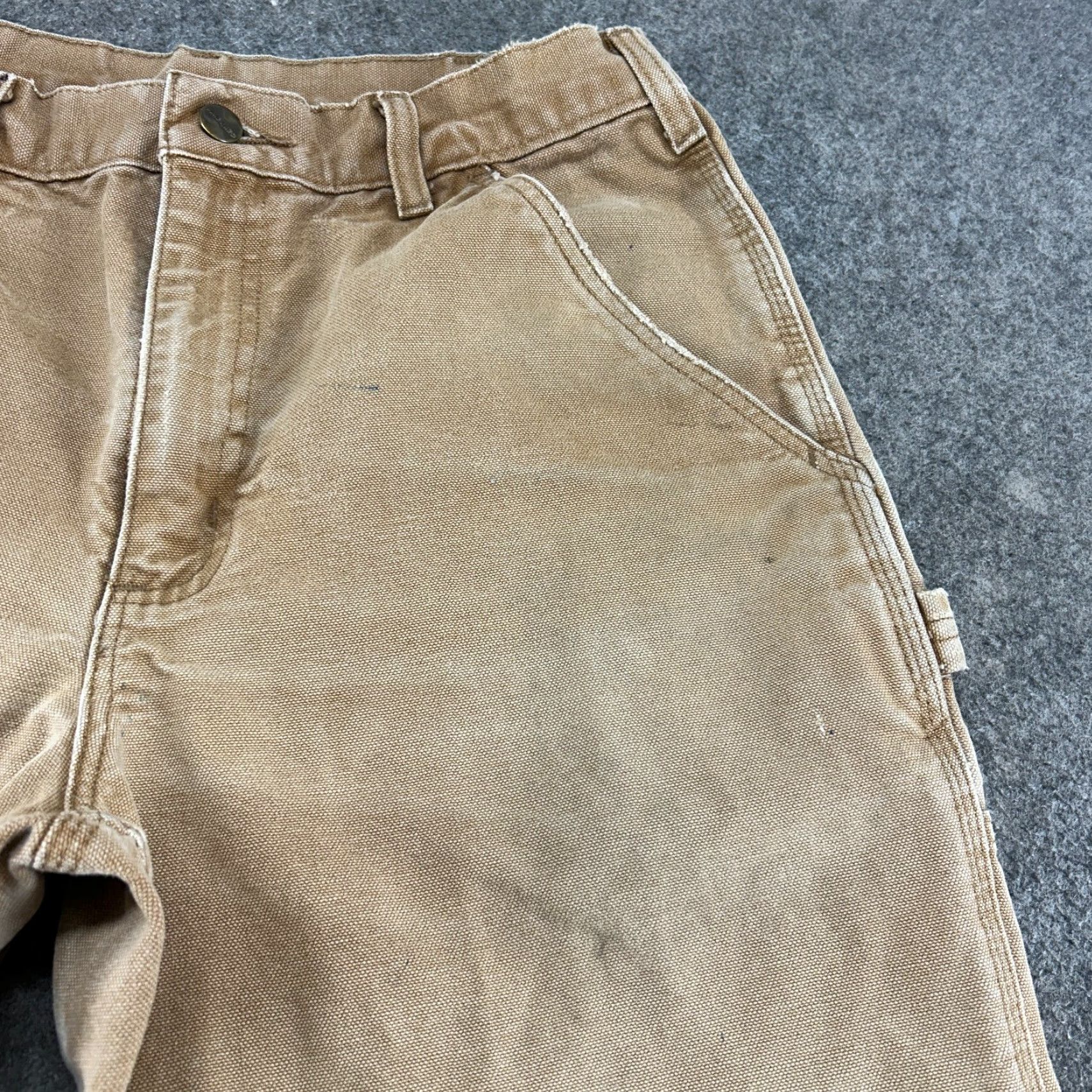 Carhartt VINTAGE Carhartt Pants Mens 32x30 Brown Tan Carpenter Canvas Sun Faded B11 BRN Size US 32 / EU 48 - 4 Thumbnail