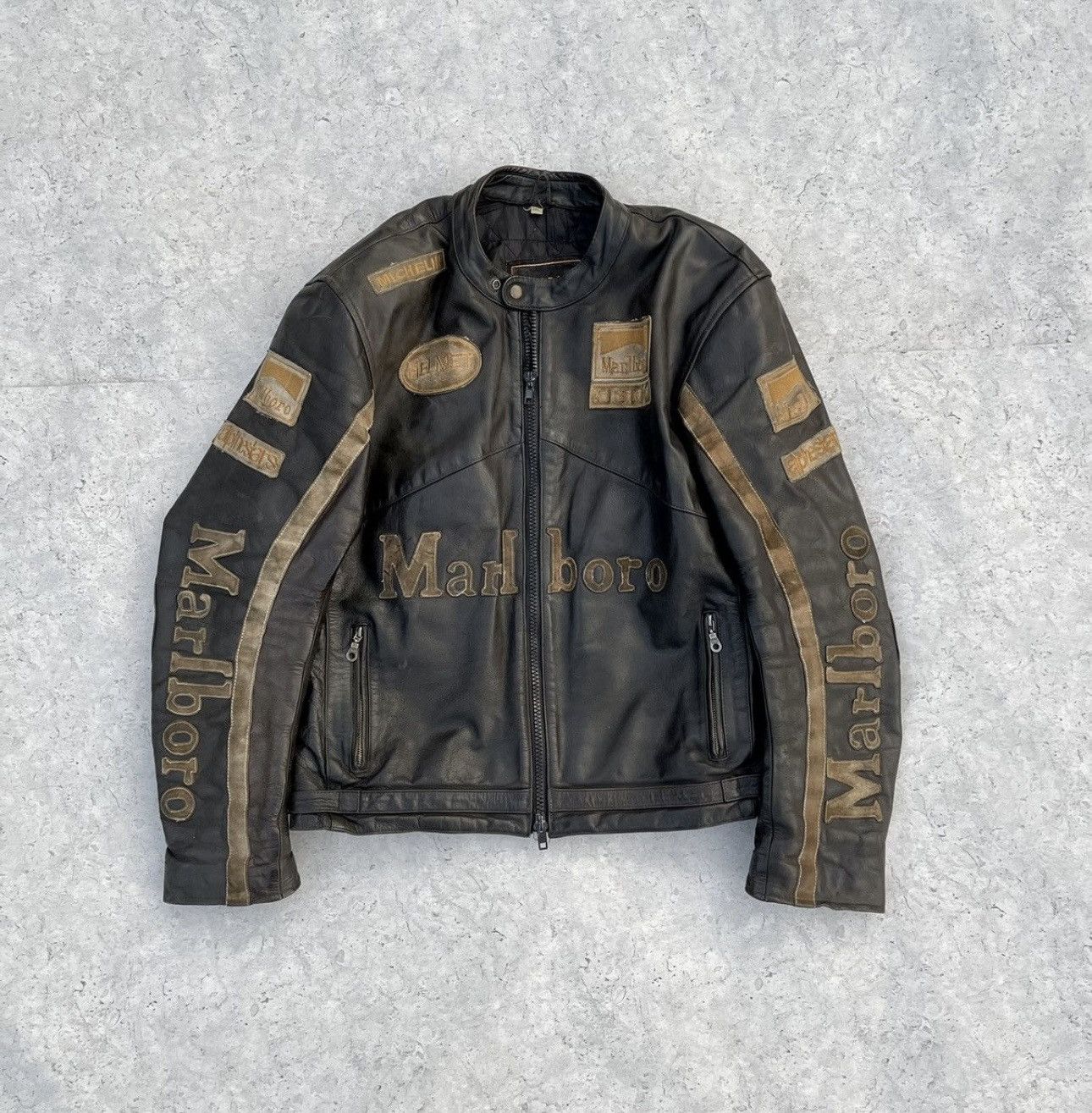 Vintage Marlboro Racing Leather Jacket