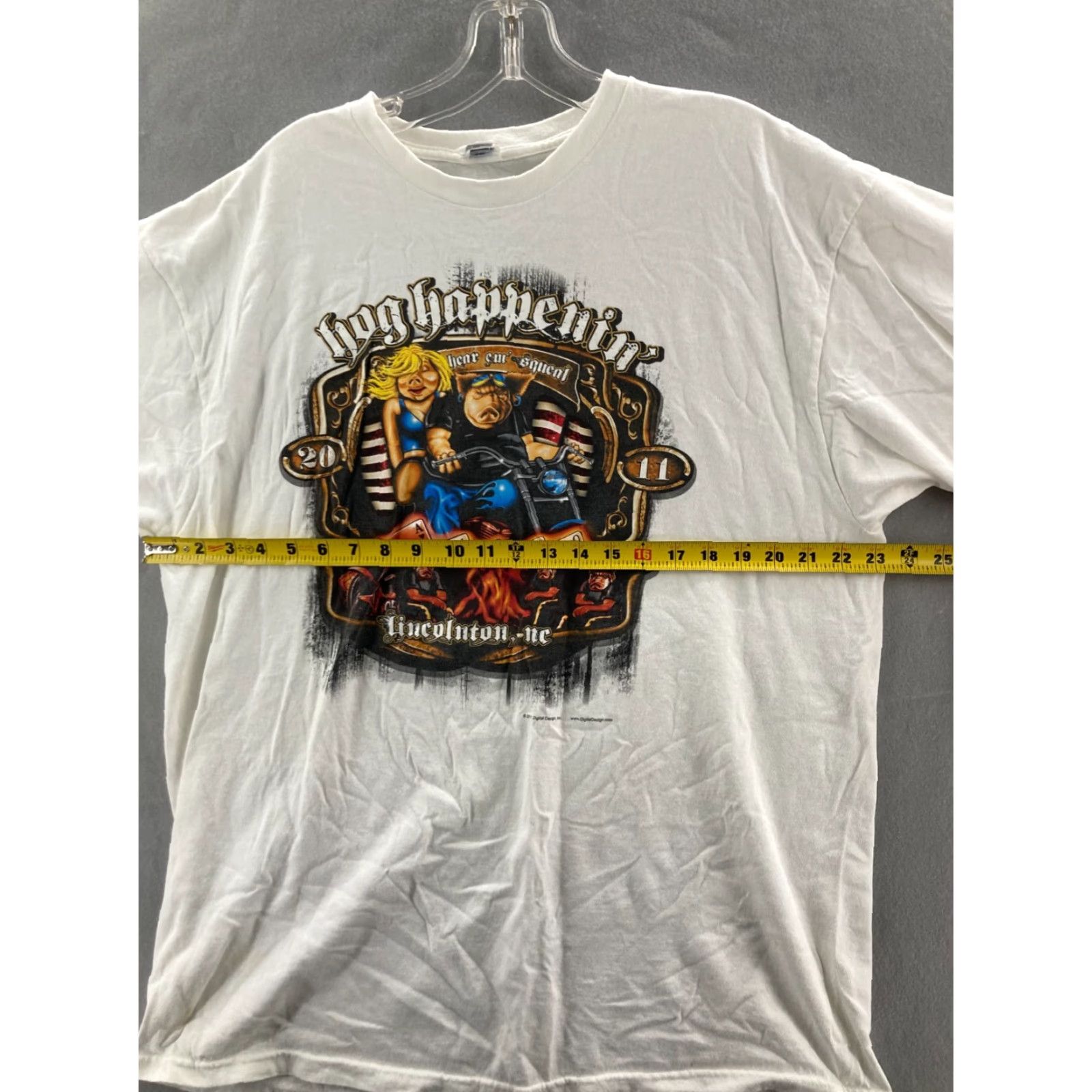 Delta Hog Happenin Bike Show & Poker Run Barbeque Cook-Off T-Shirt Lincolnton NC 2XL Size US XXL / EU 58 / 5 - 2 Thumbnail
