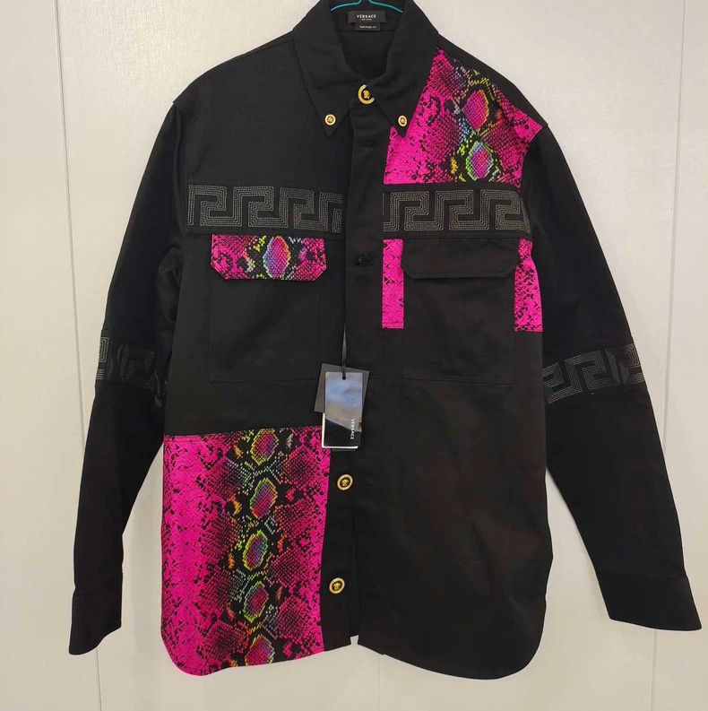 Versace Versace Printed Denim Jacket - dmc Size US L / EU 52-54 / 3 - 1 Thumbnail