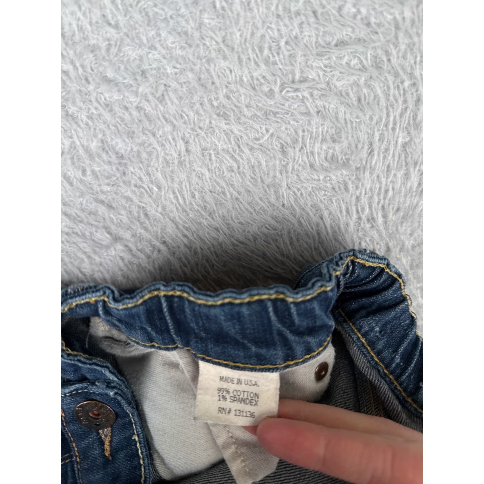 Gloria Vanderbilt Gloria Vanderbilt Jeans Women Stone Blue Denim 29x33 Straight Low Rise 12 Regular 5-Pocket Blue Cotton Blend Casual Vintage: No Size 34" / US 12 / IT 48 - 7 Thumbnail