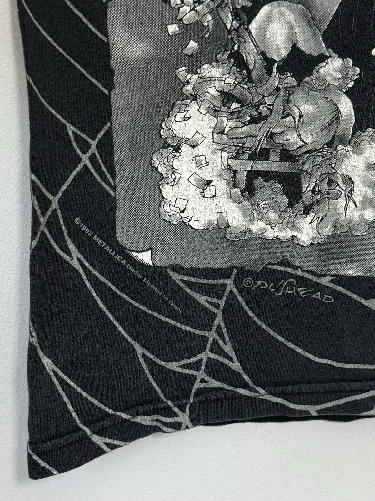 Band Tees × Metallica × Vintage Vintage Metallica 1992 Pushead All Over Print T-shirt Size US L / EU 52-54 / 3 - 6 Thumbnail