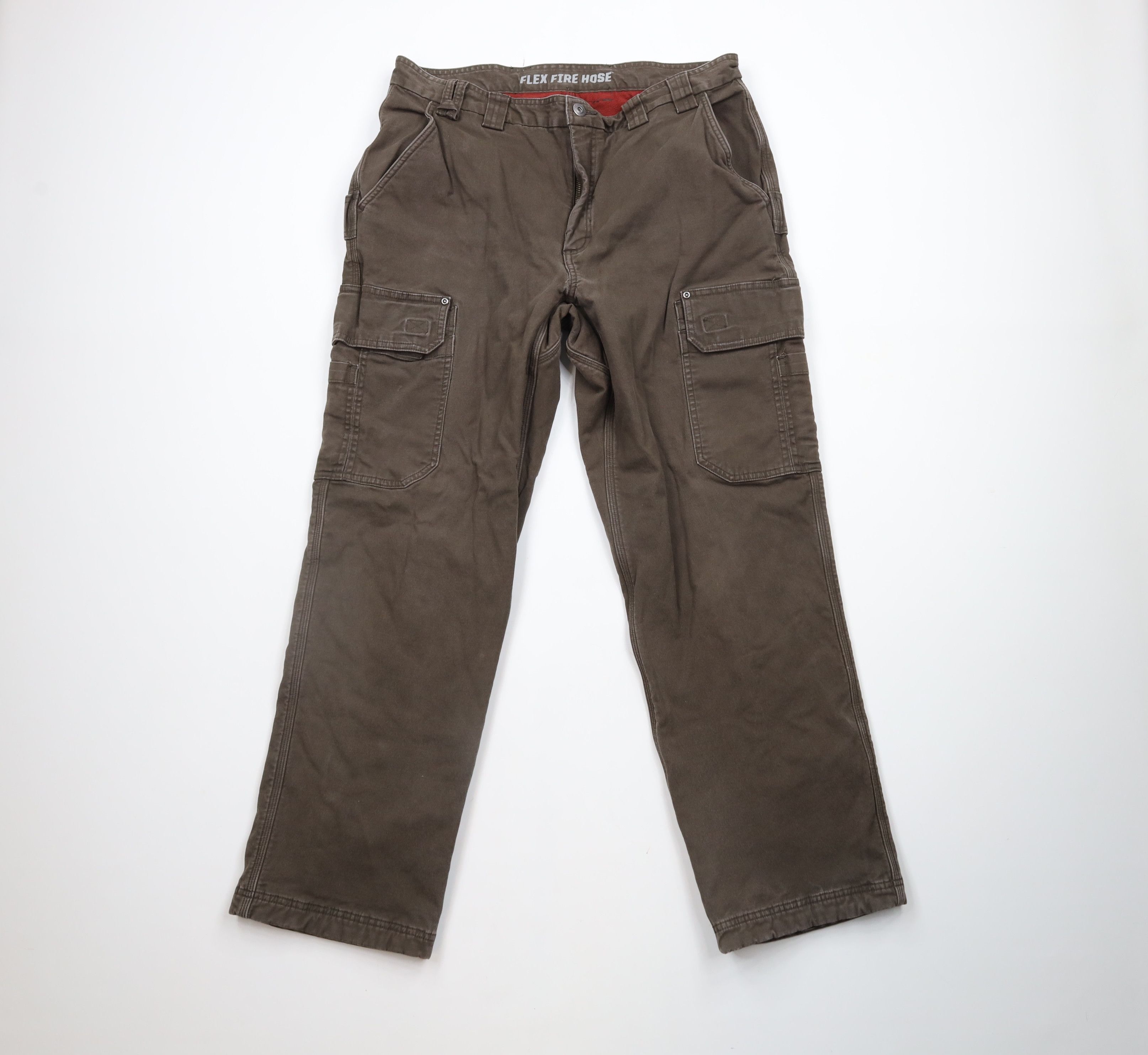 Duluth Trading Company × Vintage Duluth Trading Co Lined Flex Fire Hose Cargo Pants Brown Size US 38 / EU 54 - 2 Thumbnail