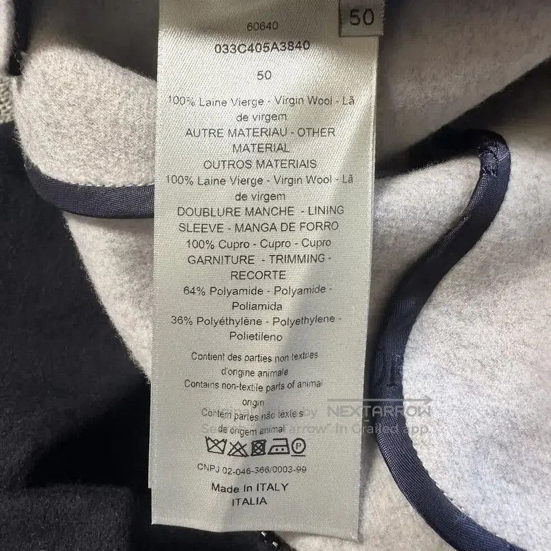 Dior Dior Embroidered Wool Overshirt in Dark Blue . Size US XL / EU 56 / 4 - 8 Thumbnail