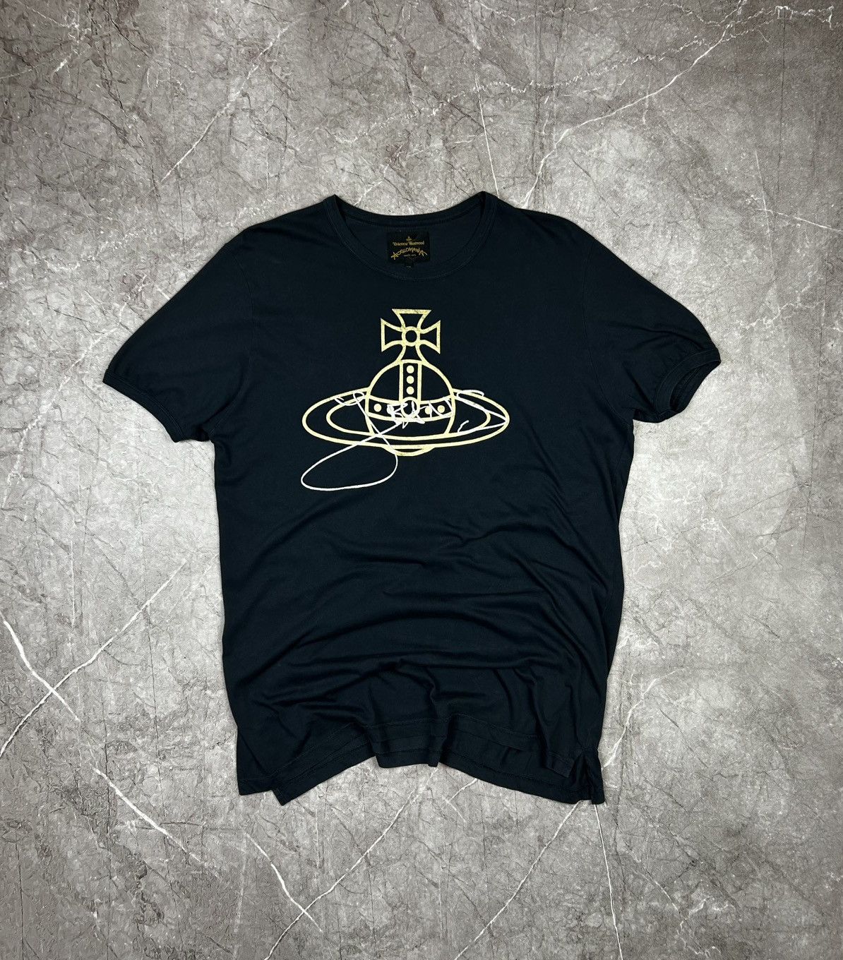 Vivienne Westwood Vintage Vivienne Westwood Big Logo T-shirt Dark blue Size US XXL / EU 58 / 5 - 1 Thumbnail