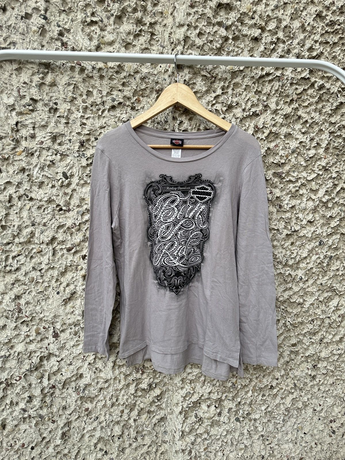 Affliction × Harley Davidson × Vintage Vintage Harley Davidson longsleeve tee t-shirt Size US L / EU 52-54 / 3 - 1 Thumbnail