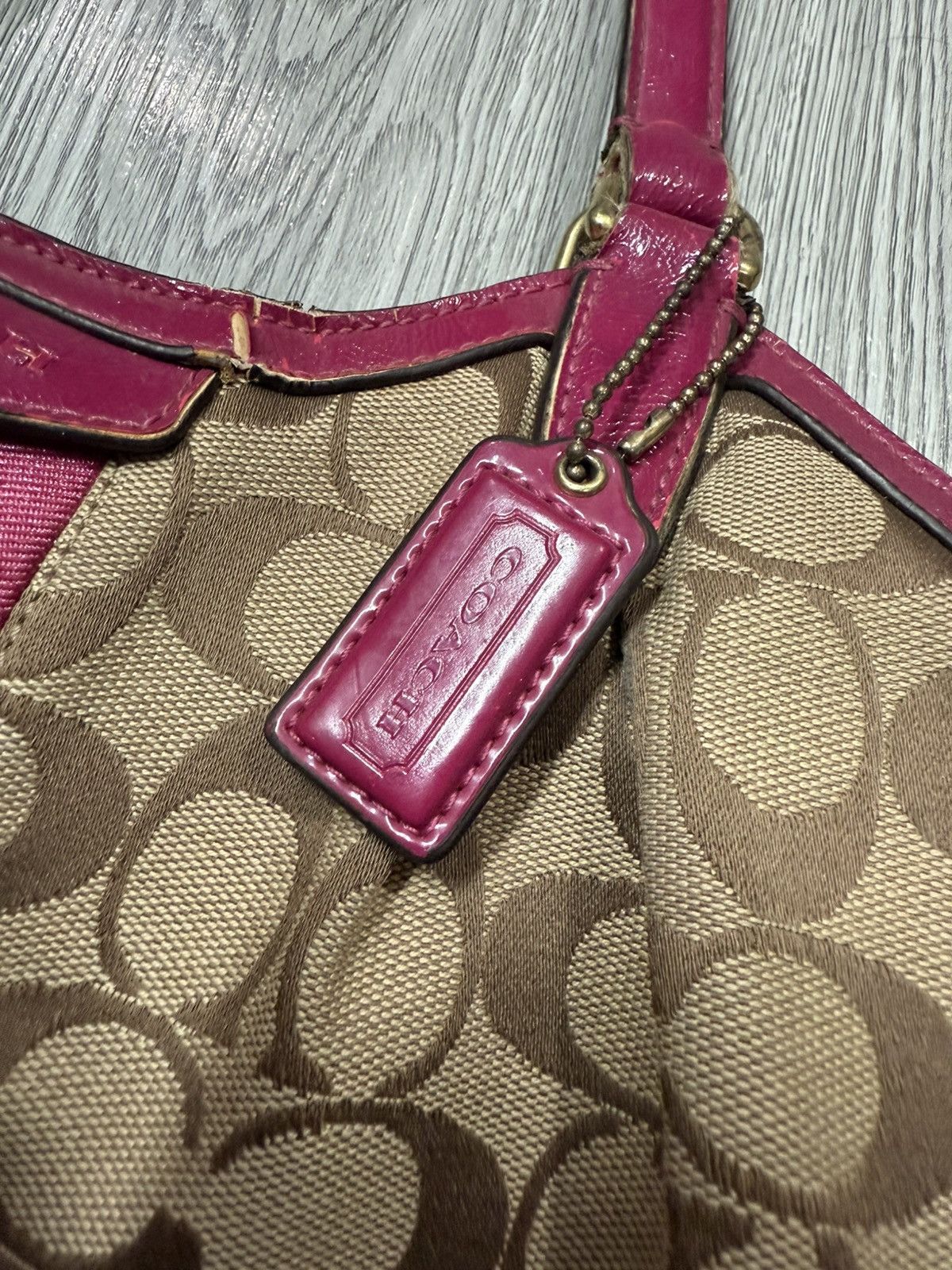 Coach 90’s COACH RARE LEATHER RETRO VINTAGE Y2K PINK BAG Size ONE SIZE - 3 Thumbnail