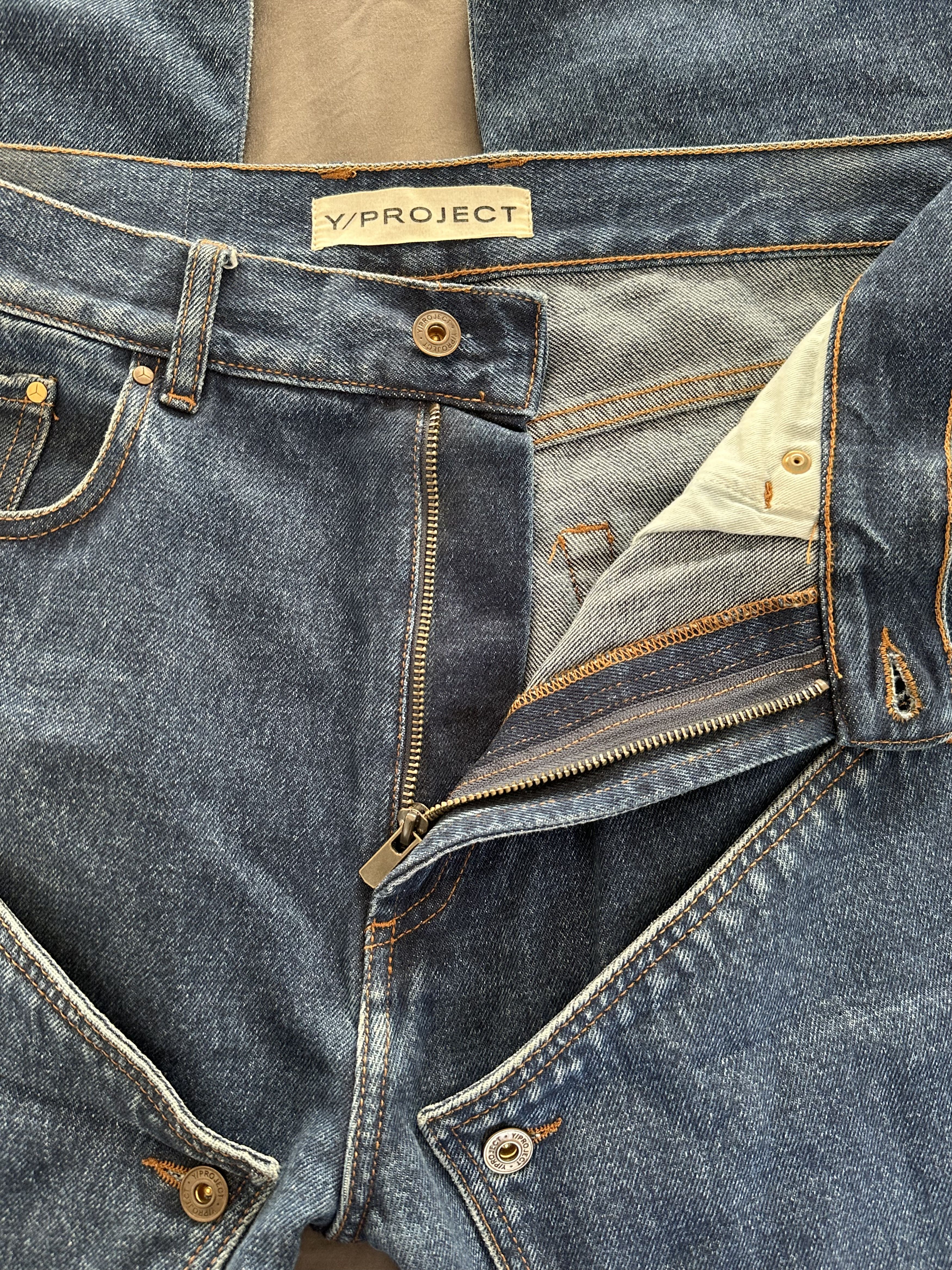 Y/Project Blue Y/Project Button Jeans with Detachable Panel Size US 32 / EU 48 - 6 Thumbnail