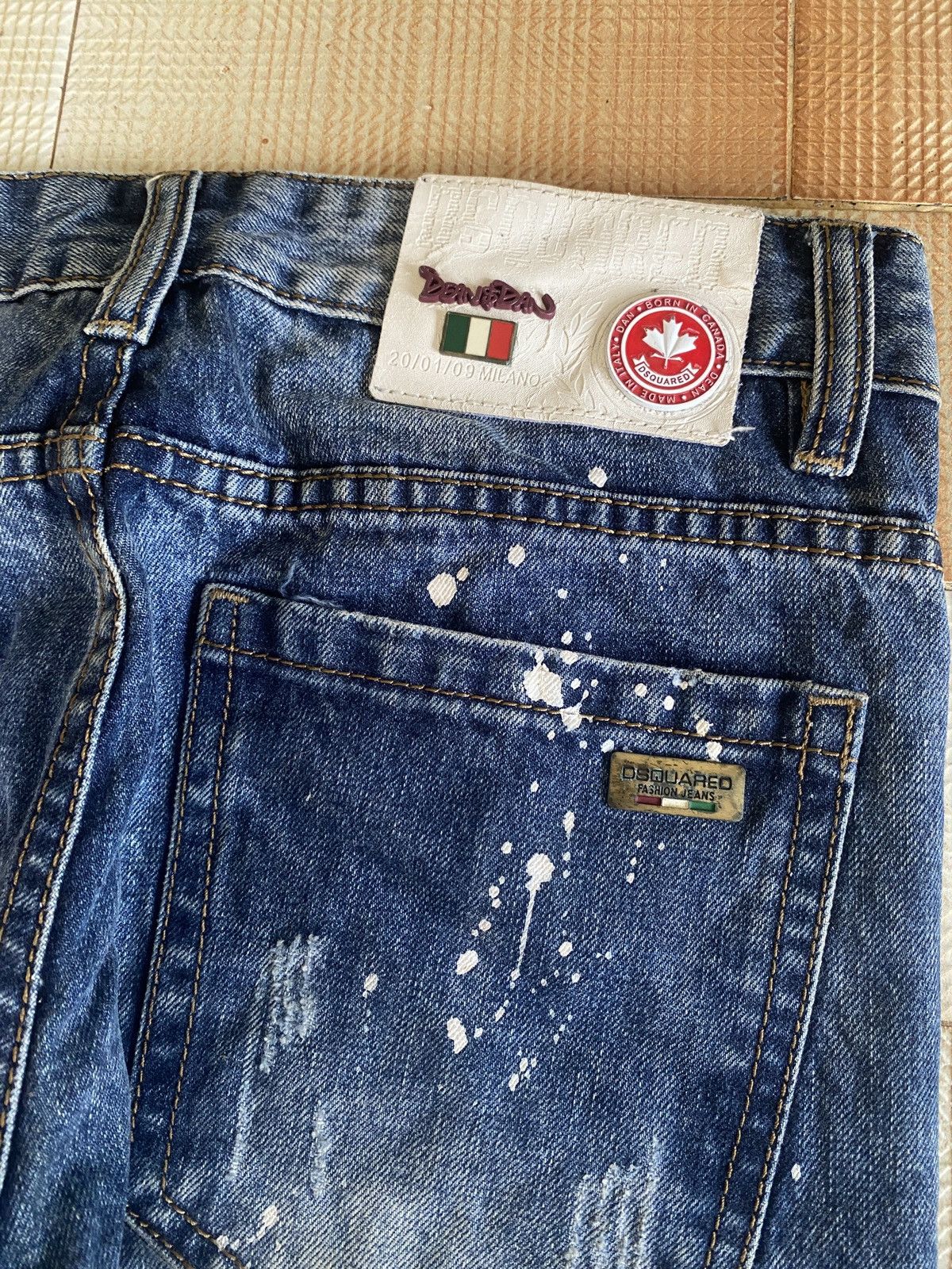 BUFFALO BOBS × Beauty Beast × Vintage Vintage dsouared painted slim fit denim Size US 31 - 5 Thumbnail