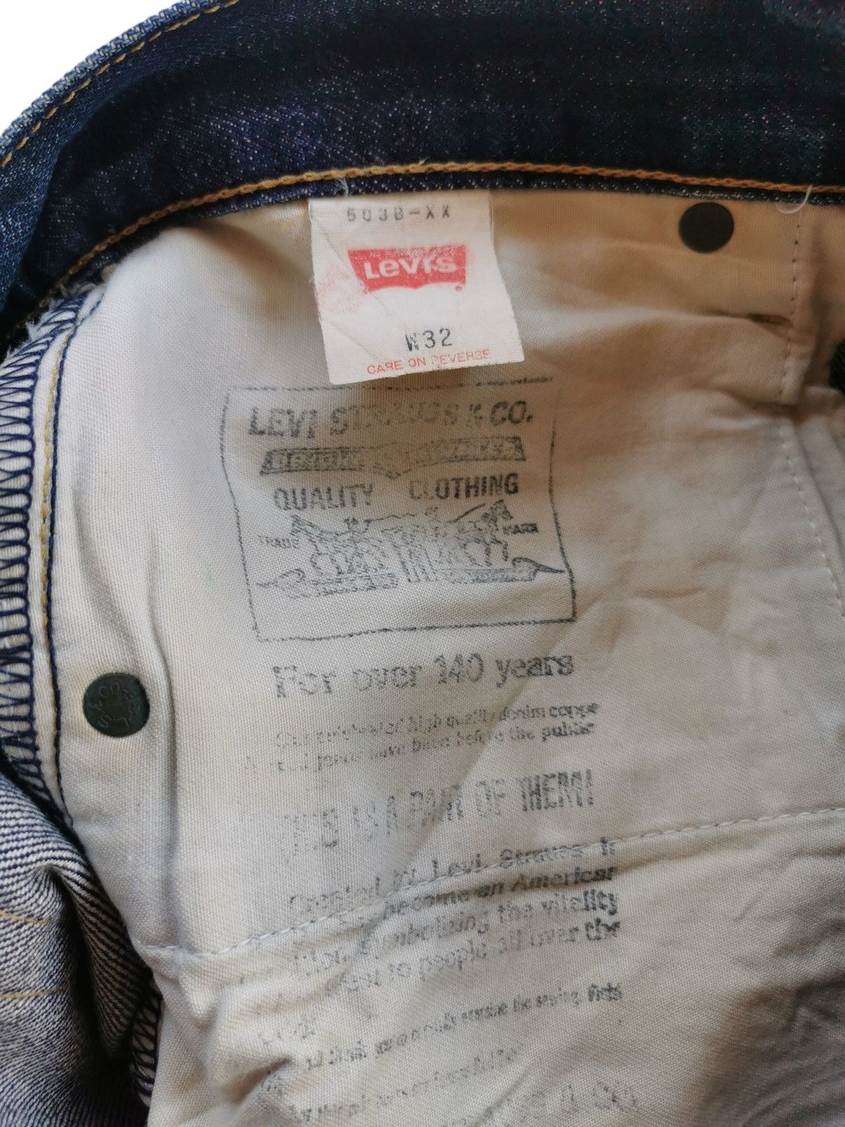 Levi's Levis 503B Vintage Selvedge Redline Jeans Size US 32 / EU 48 - 15 Thumbnail