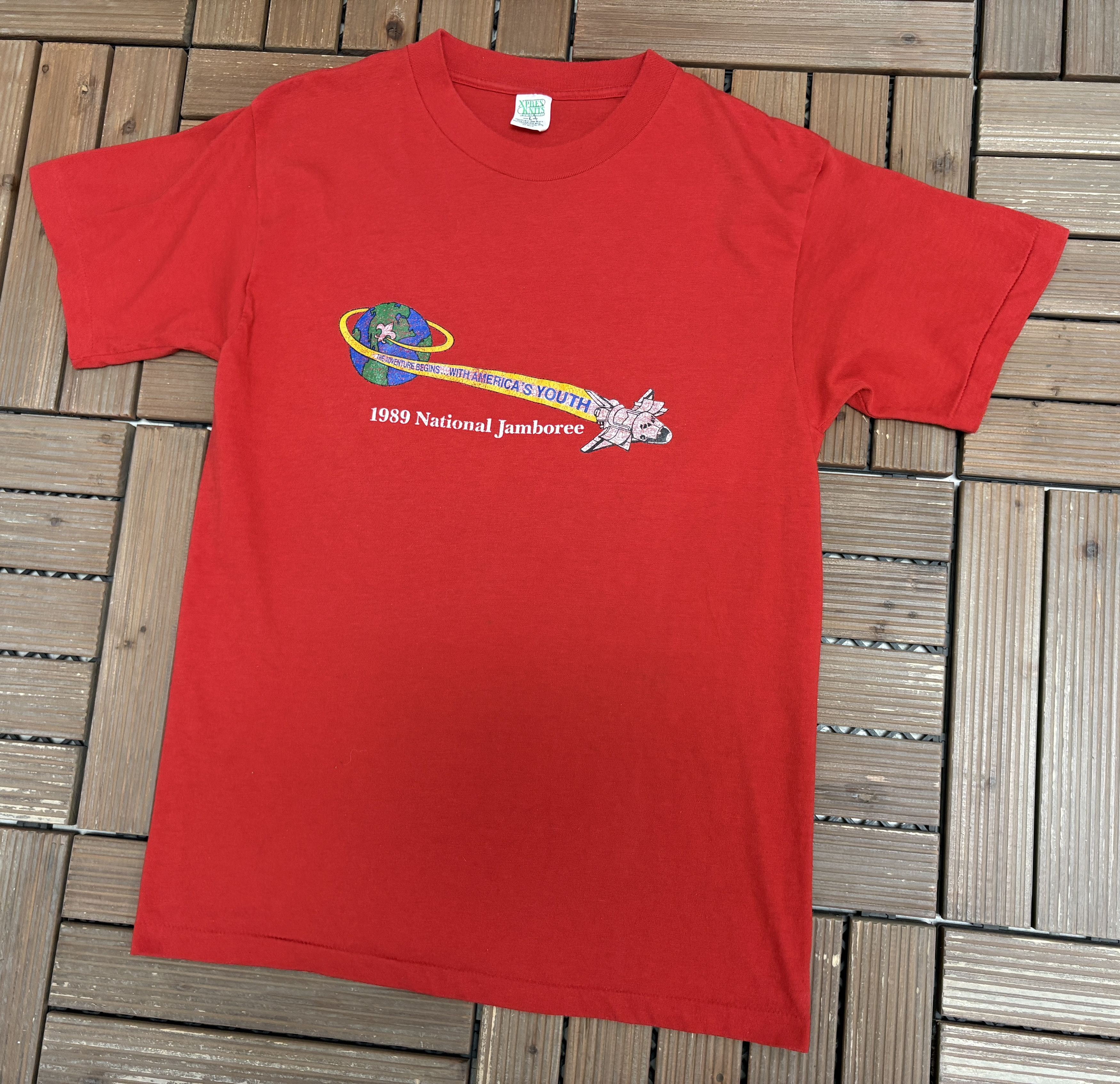 Vintage 1989 National Jamboree Virginia Red T-Shirt Tee Size US L / EU 52-54 / 3 - 3 Thumbnail