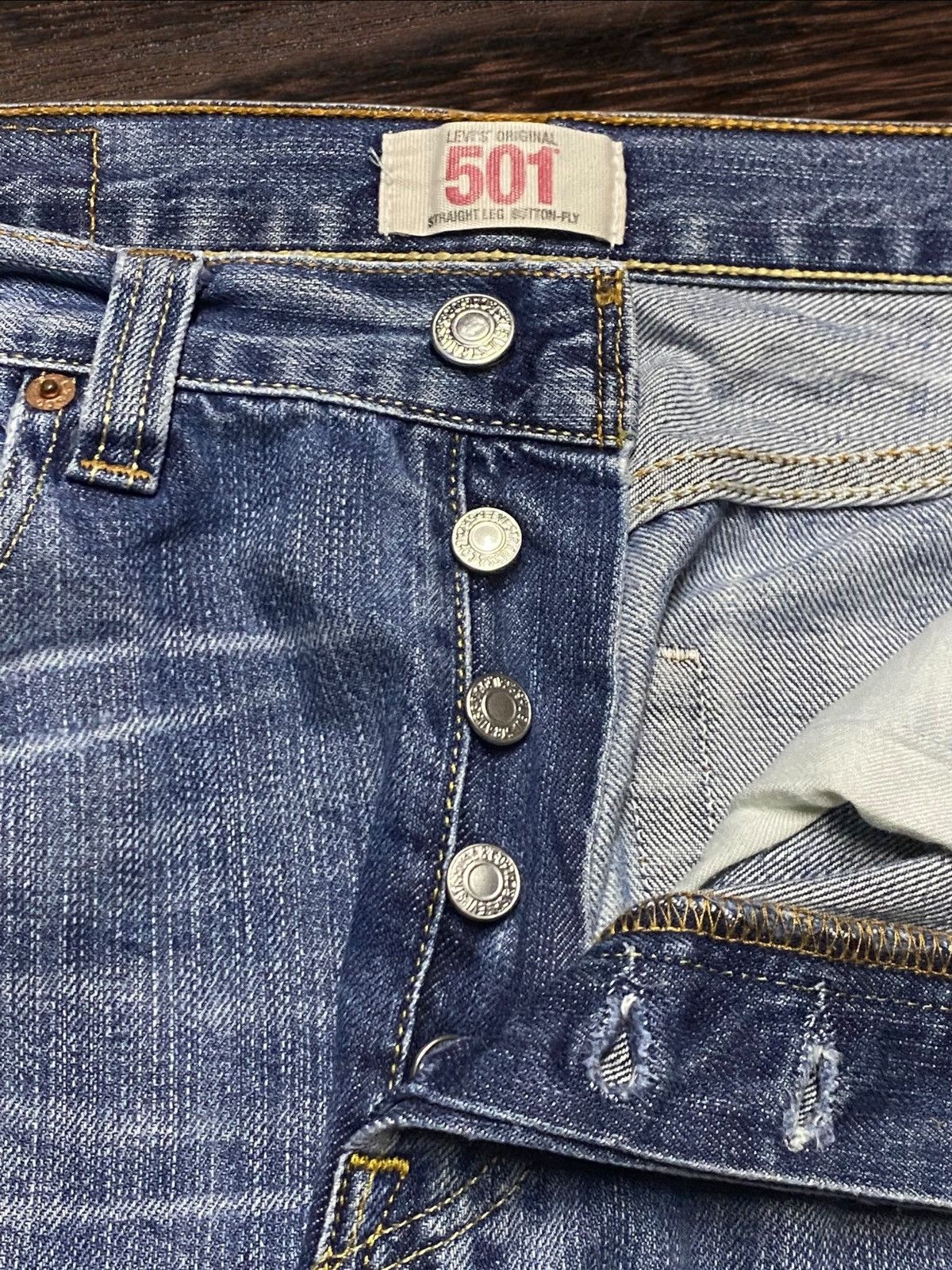 Levi's Vintage Clothing Vintage Levis 501 Ripped Loose Jeans Size US 32 / EU 48 - 14 Thumbnail
